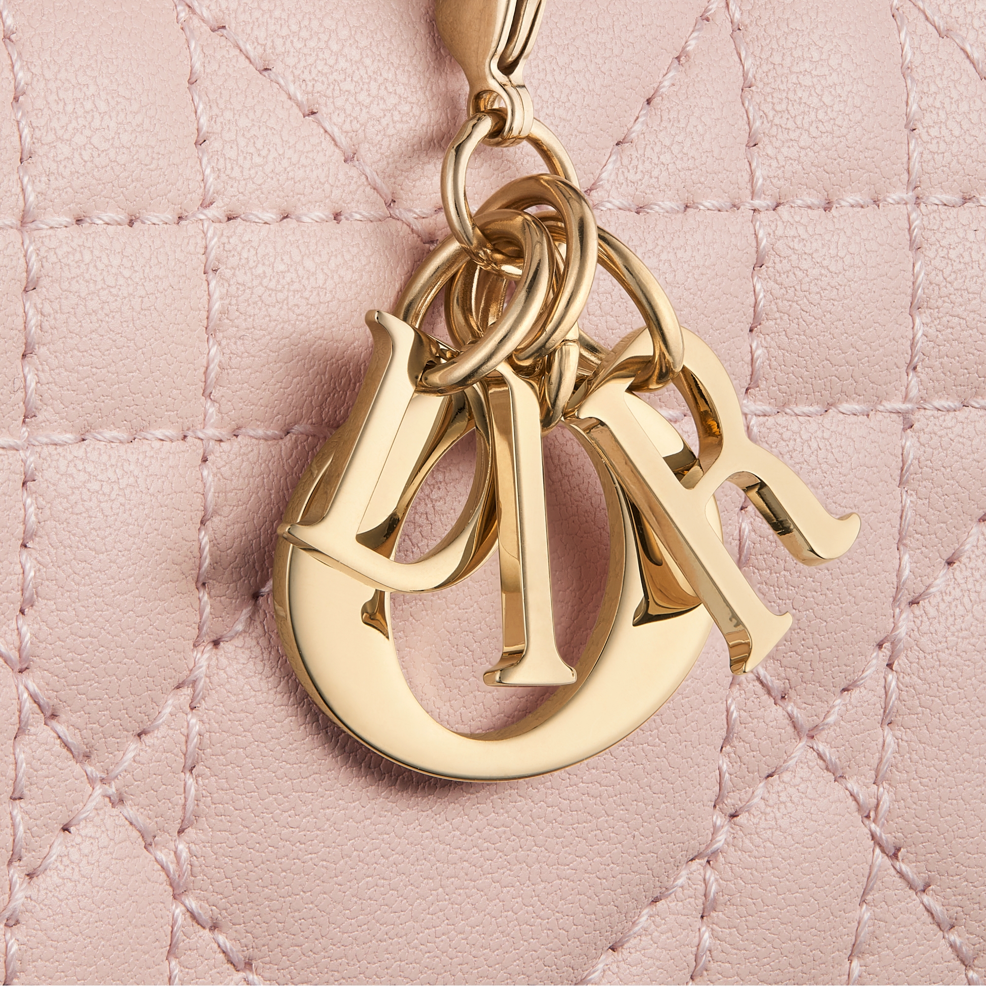 Lady Dior Lotus 錢包 淡粉色 Cannage 籐格紋羊皮 E09