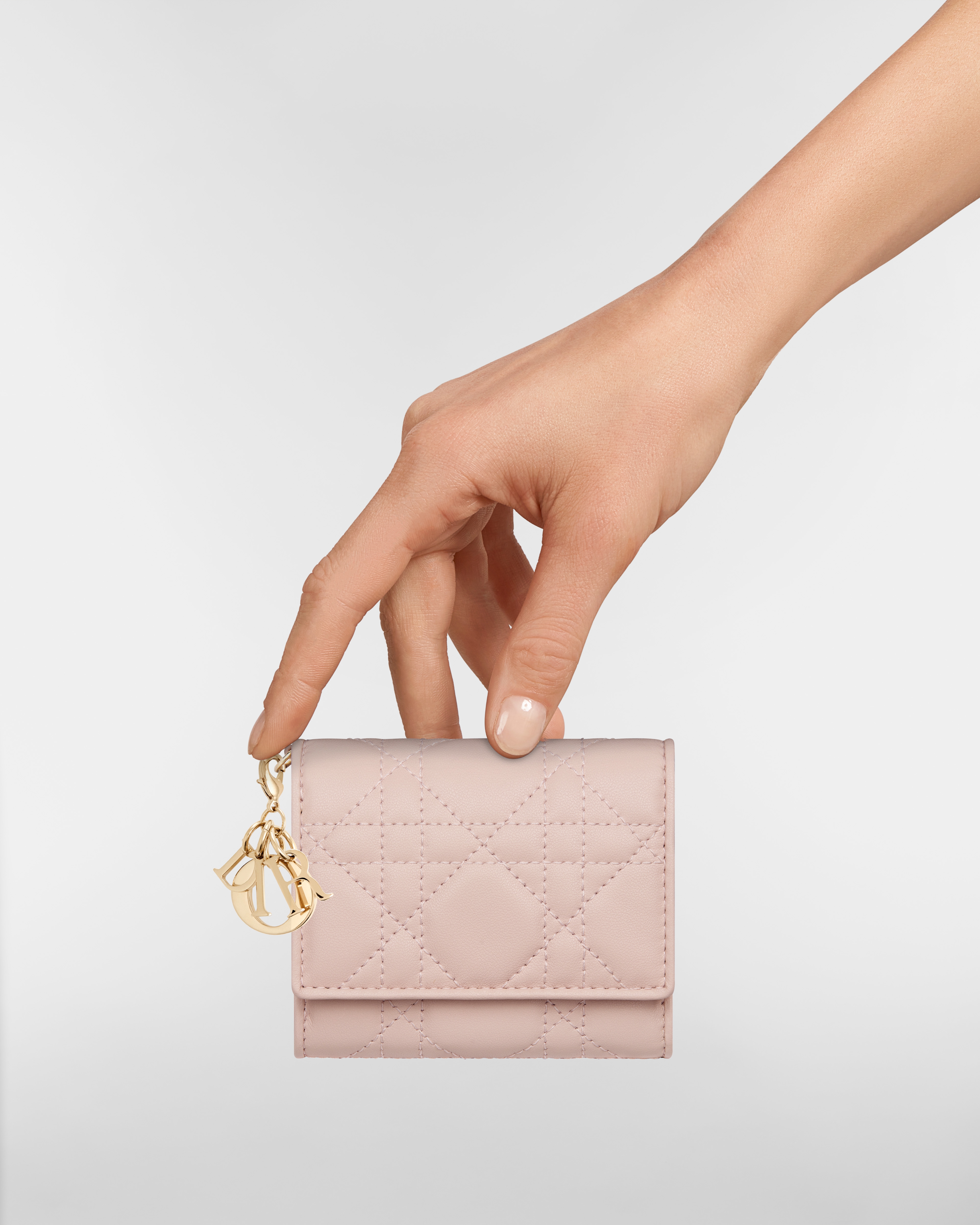 Lady Dior Lotus Wallet Powder Pink Cannage Lambskin E11