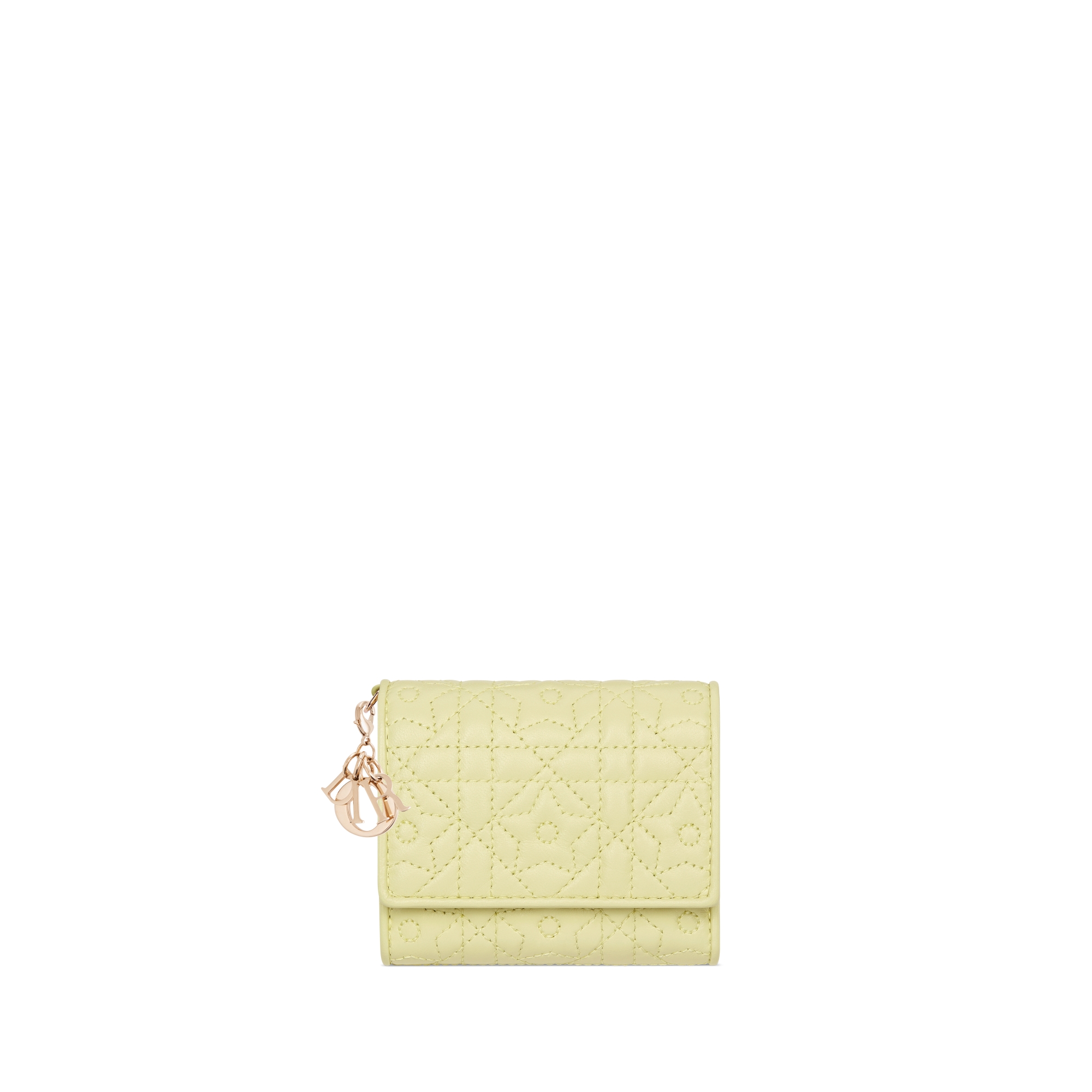 ♡Lady DIOR ♡ロータスウォレットカナージュラムスキンベージュ Lady DIOR ♡ロータスウォレットカナージュラムスキンベージュ