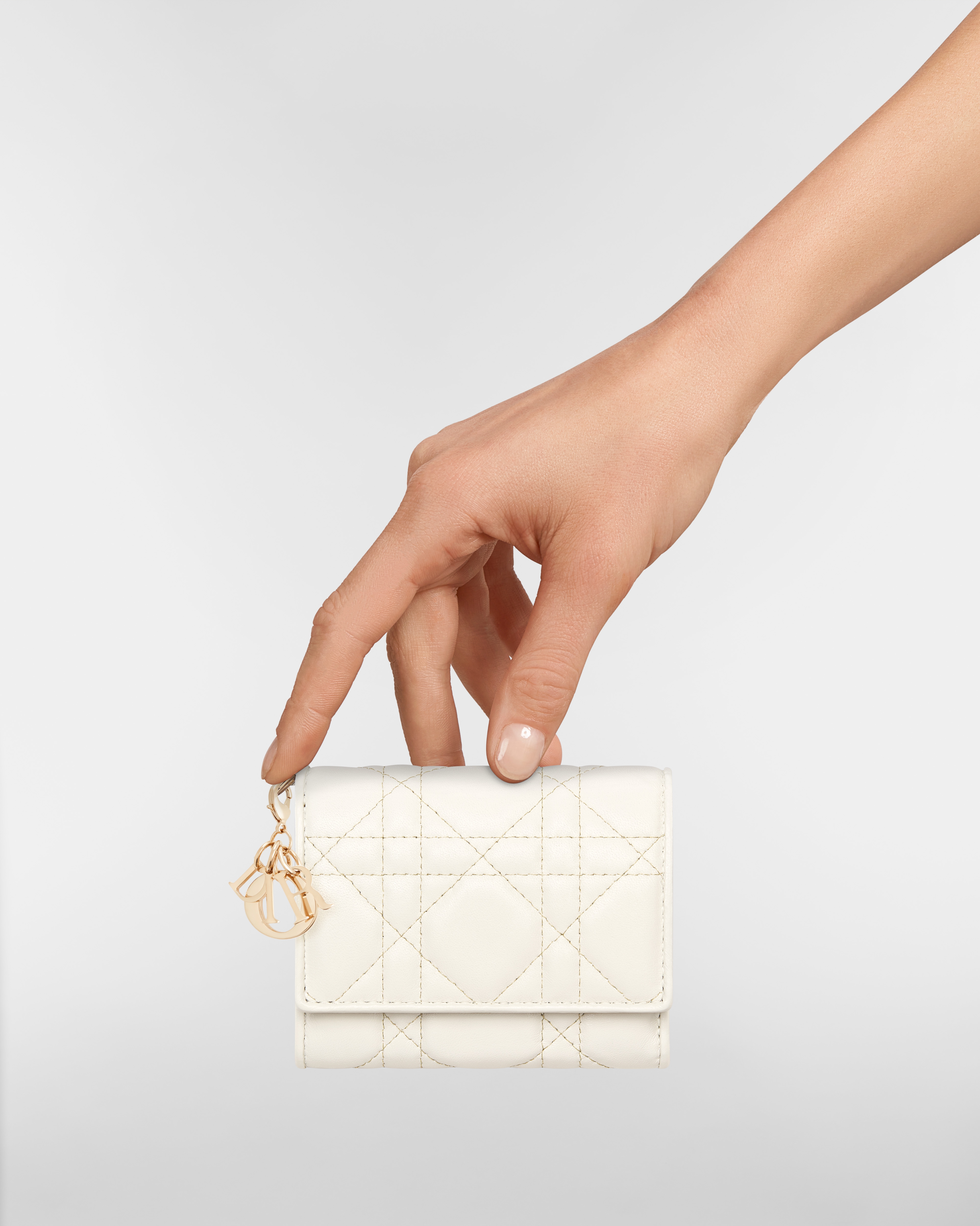 Dior 美品　新型ロータスウォレット 財布　カナージュ レディディオール DIOR | 【日本限定】Lady Dior Lotus ウォレット カナージュ ラムスキン