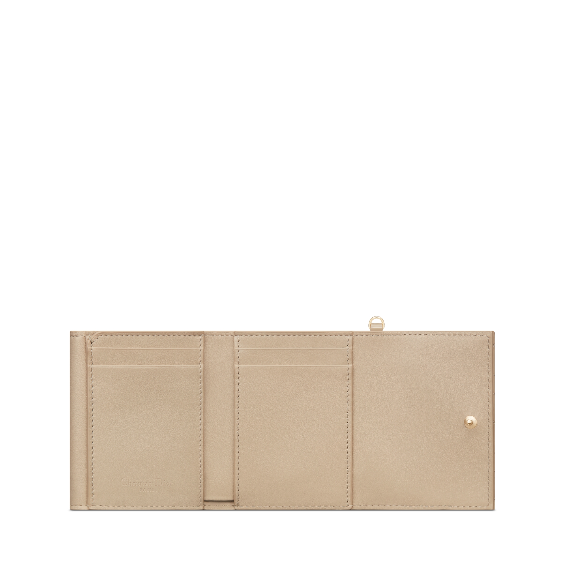 ♡Lady DIOR ♡ロータスウォレットカナージュラムスキンベージュ DIOR | 【日本限定】Lady Dior Lotus ウォレット カナージュ