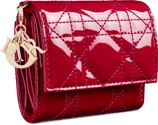 Lady Dior Lotus 錢包 aria_threeQuarterClosedView