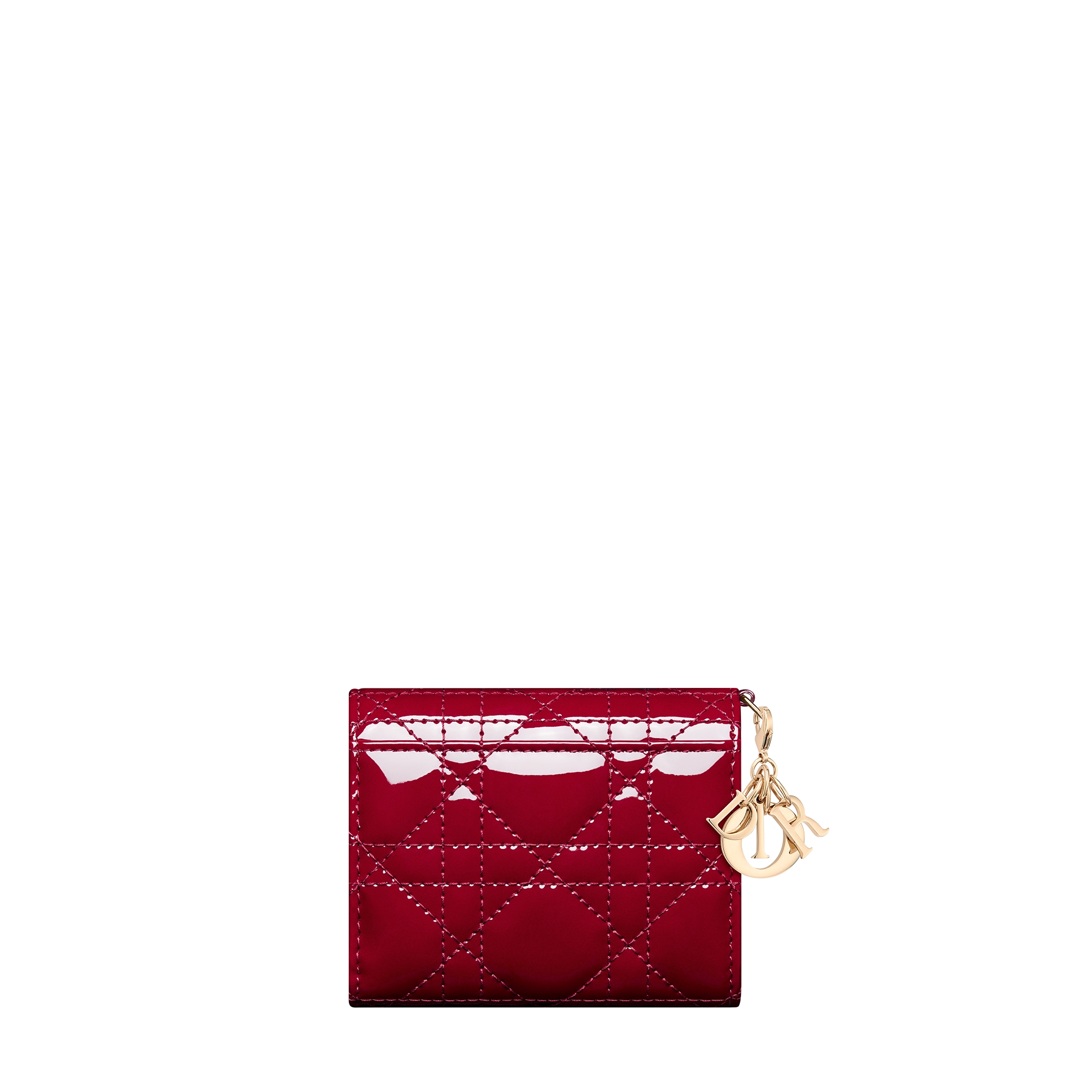 Lady Dior Lotus Wallet Cherry Red Patent Cannage Calfskin E08
