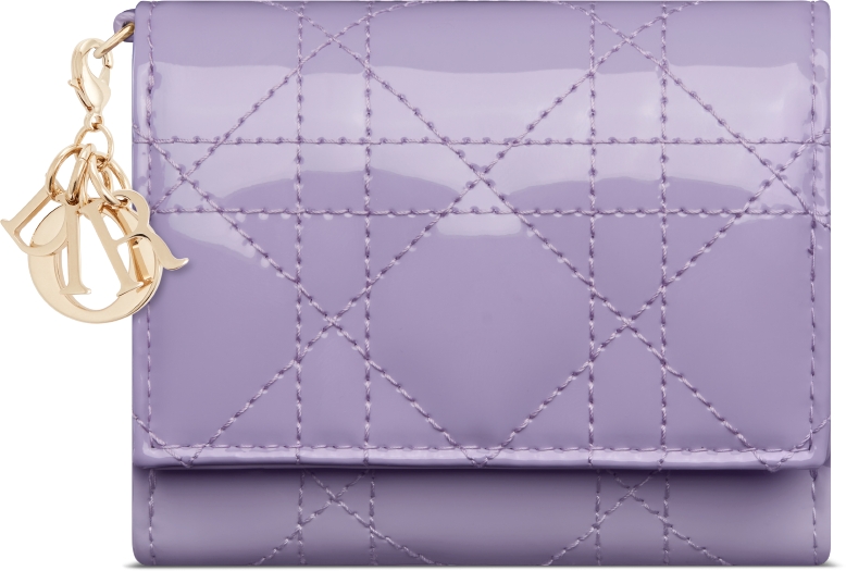 Lady Dior Lotus ウォレット カナージュ パテントカーフスキン