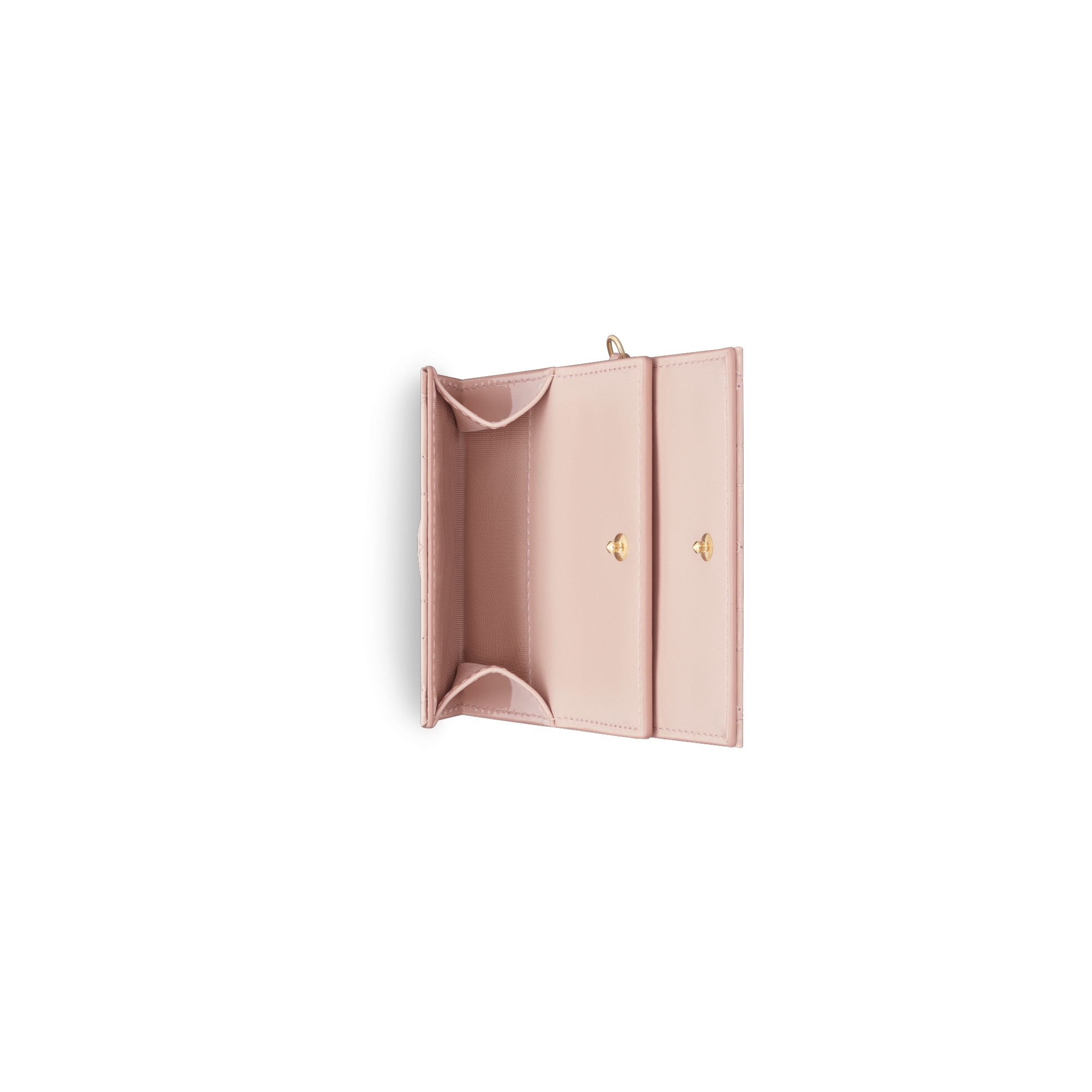 Lady Dior Lotus Wallet Powder Pink Patent Cannage Calfskin E06