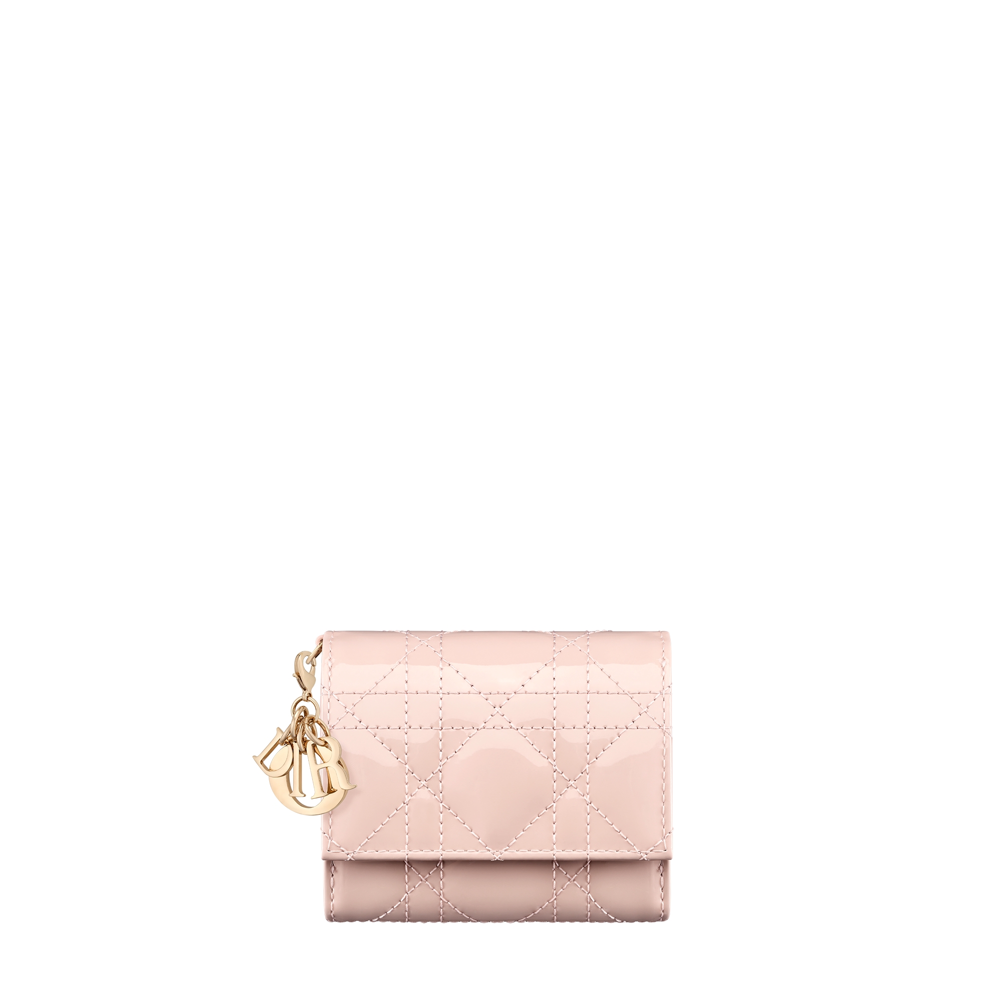 Lady Dior Lotus Wallet Powder Pink Patent Cannage Calfskin E08