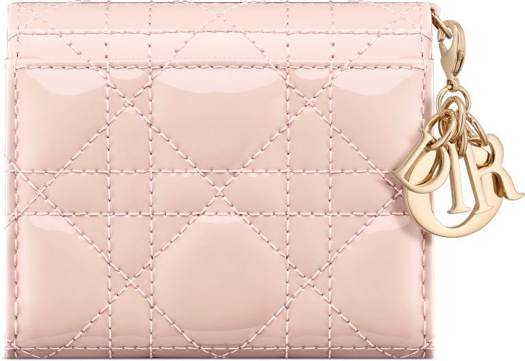DIOR | 【日本限定】Lady Dior ロータスウォレット カナージュ パテントカーフスキン