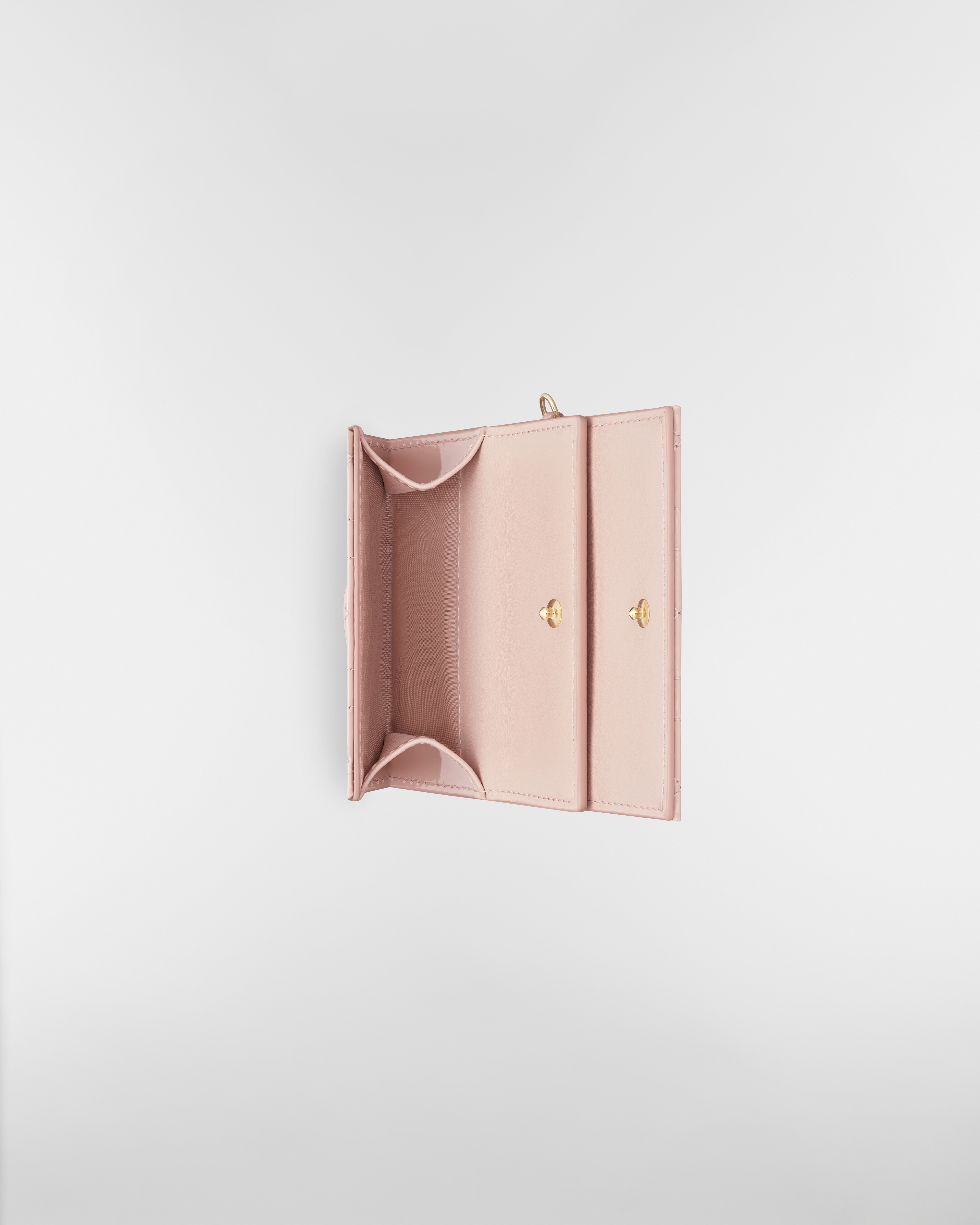 Lady Dior Lotus Wallet Powder Pink Patent Cannage Calfskin E06