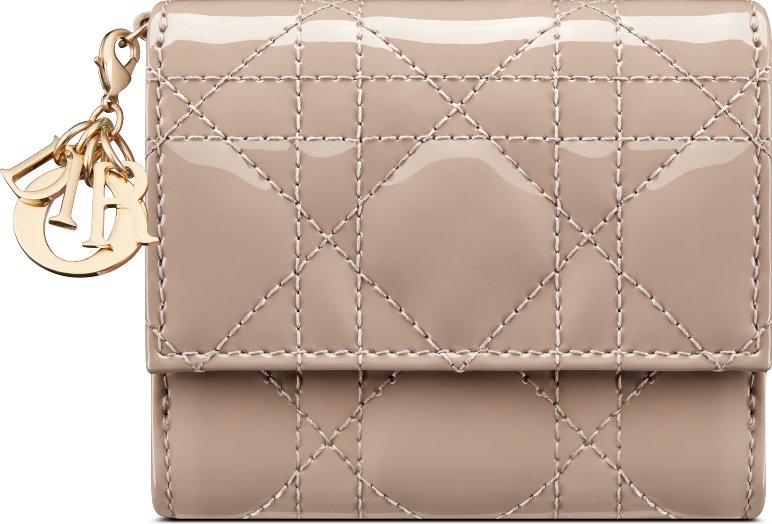 DIOR | Lady Dior Lotus ウォレット カナージュ パテントカーフスキン