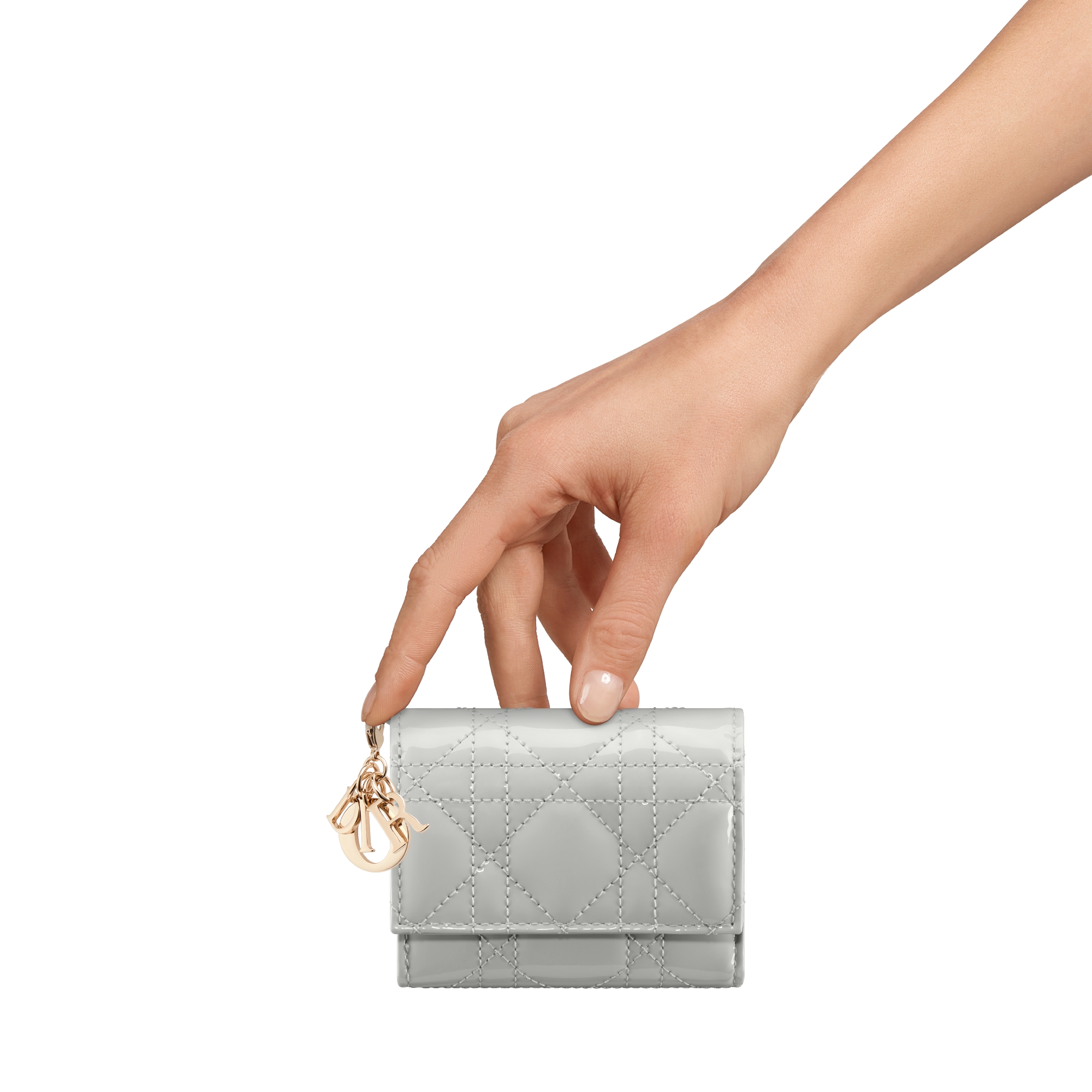 DIOR | Lady Dior Lotus ウォレット カナージュ パテントカーフスキン