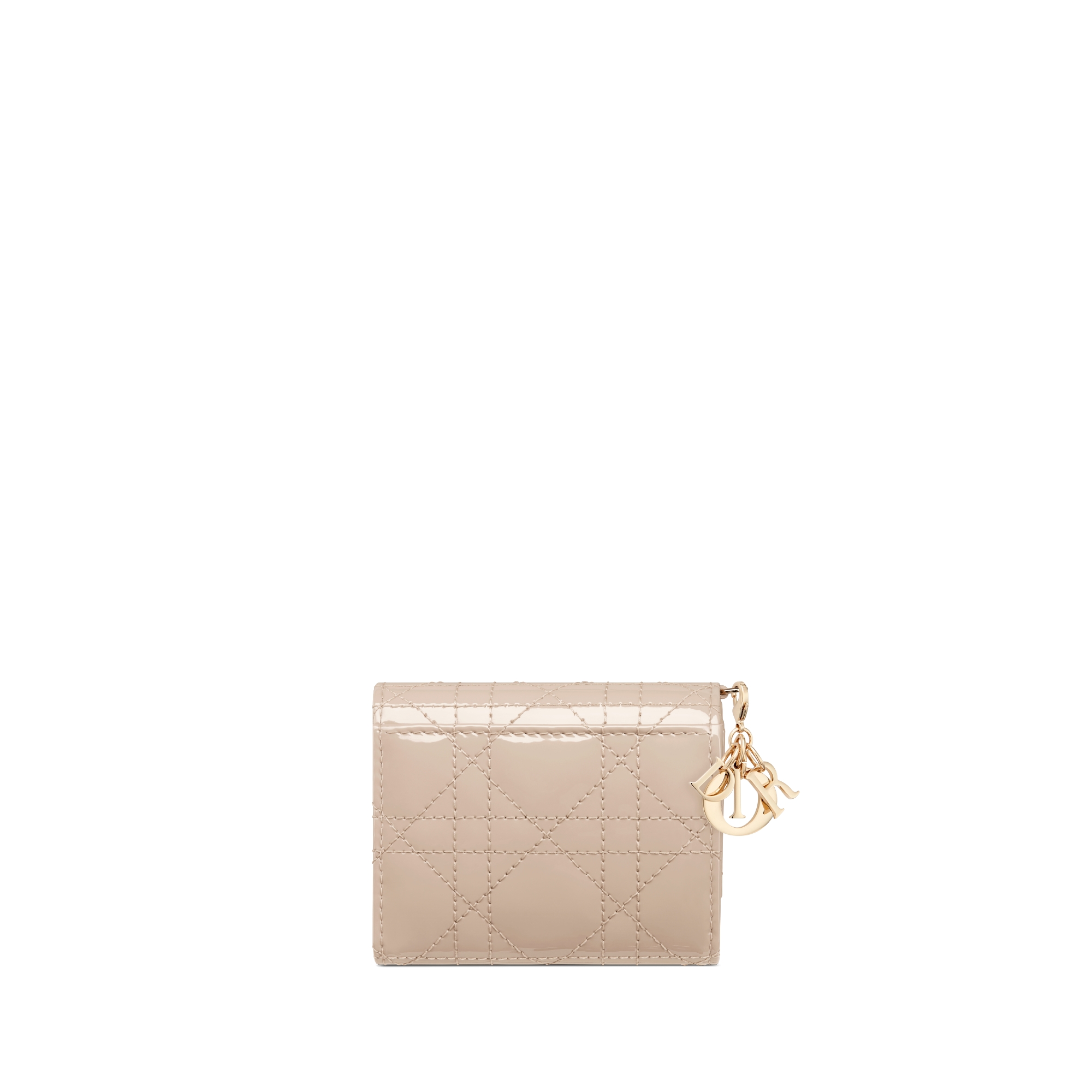 Lady Dior Lotus Wallet Powder Beige Patent Cannage Calfskin E08