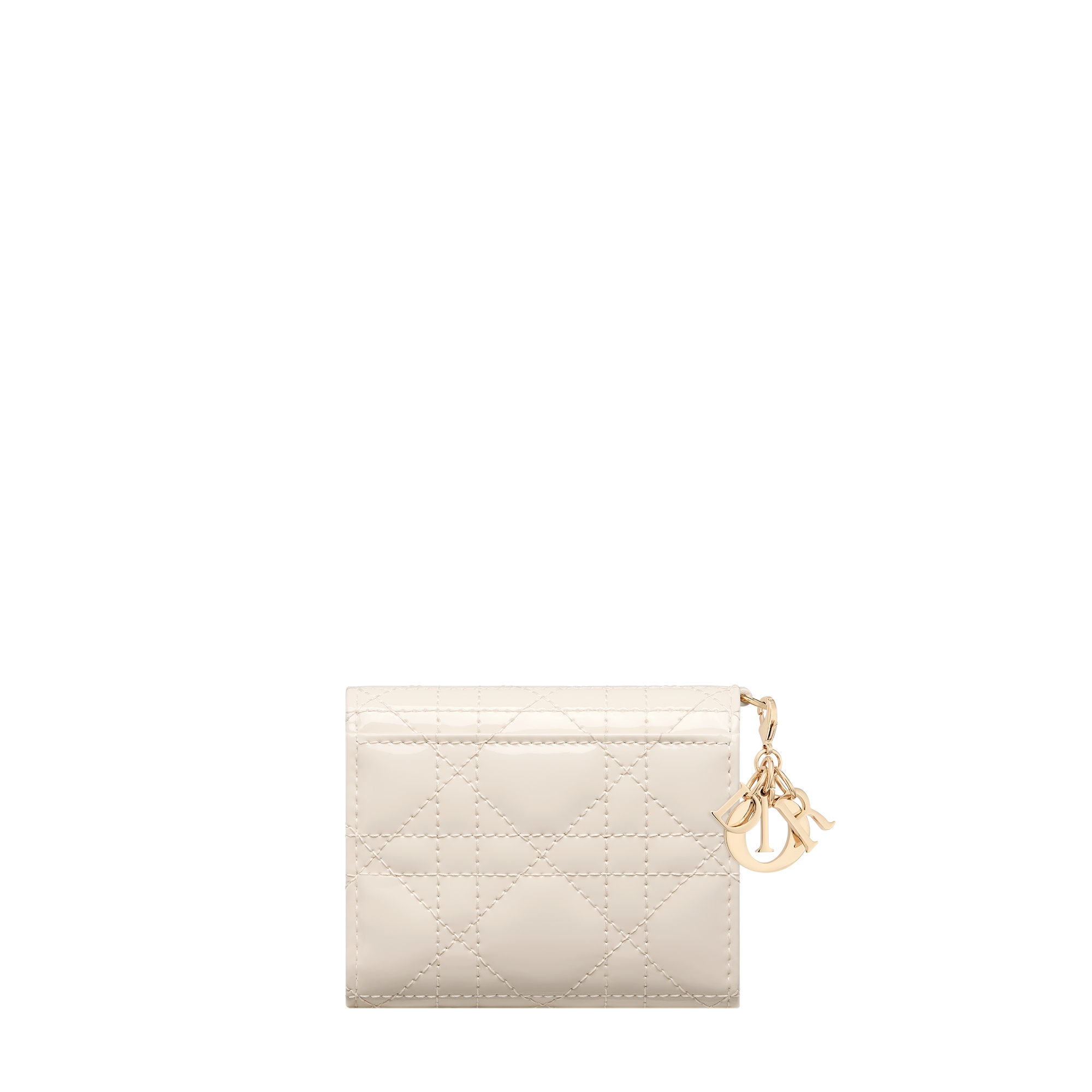 Lady Dior Lotus Wallet Dusty Ivory Patent Cannage Calfskin E08