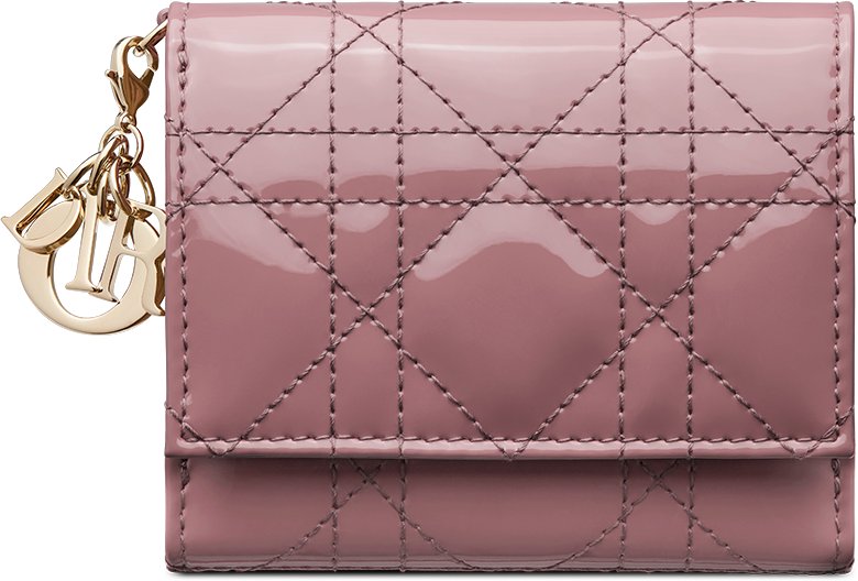 DIOR | 【日本限定】Lady Dior Lotus ウォレット カナージュ パテントカーフスキン