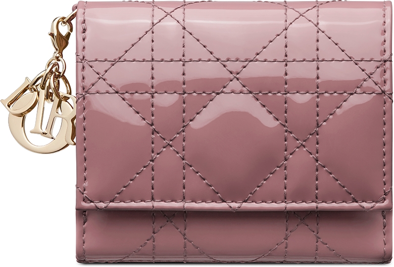 DIOR | 【日本限定】Lady Dior Lotus ウォレット カナージュ パテントカーフスキン