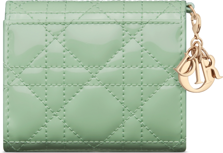Lady Dior ロータスウォレット カナージュ パテントカーフスキン DIOR | 【日本限定】Lady Dior Lotus ウォレット カナージュ
