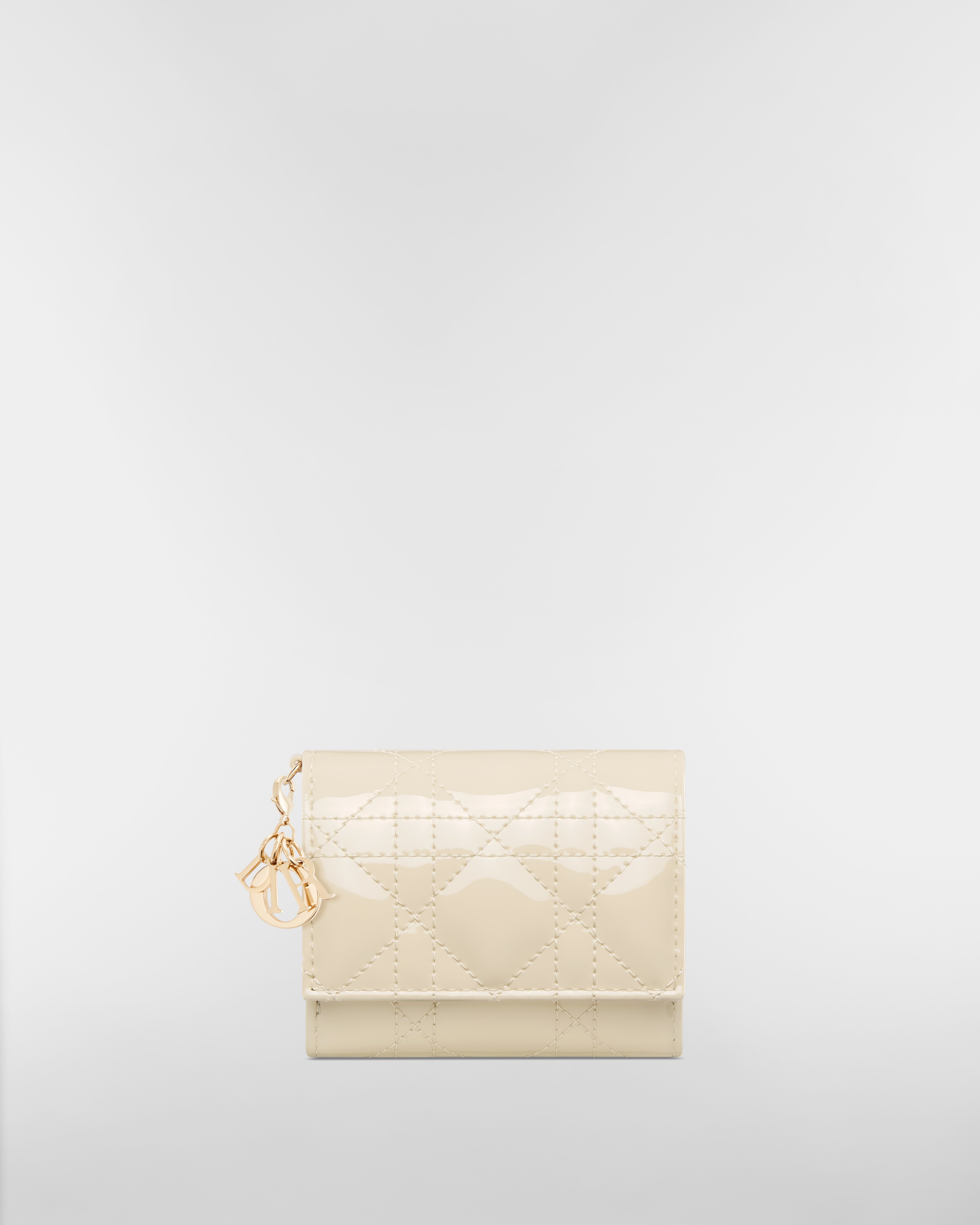 【日本限定】Lady Dior Lotus ウォレット カナージュ パテントカーフスキン E01