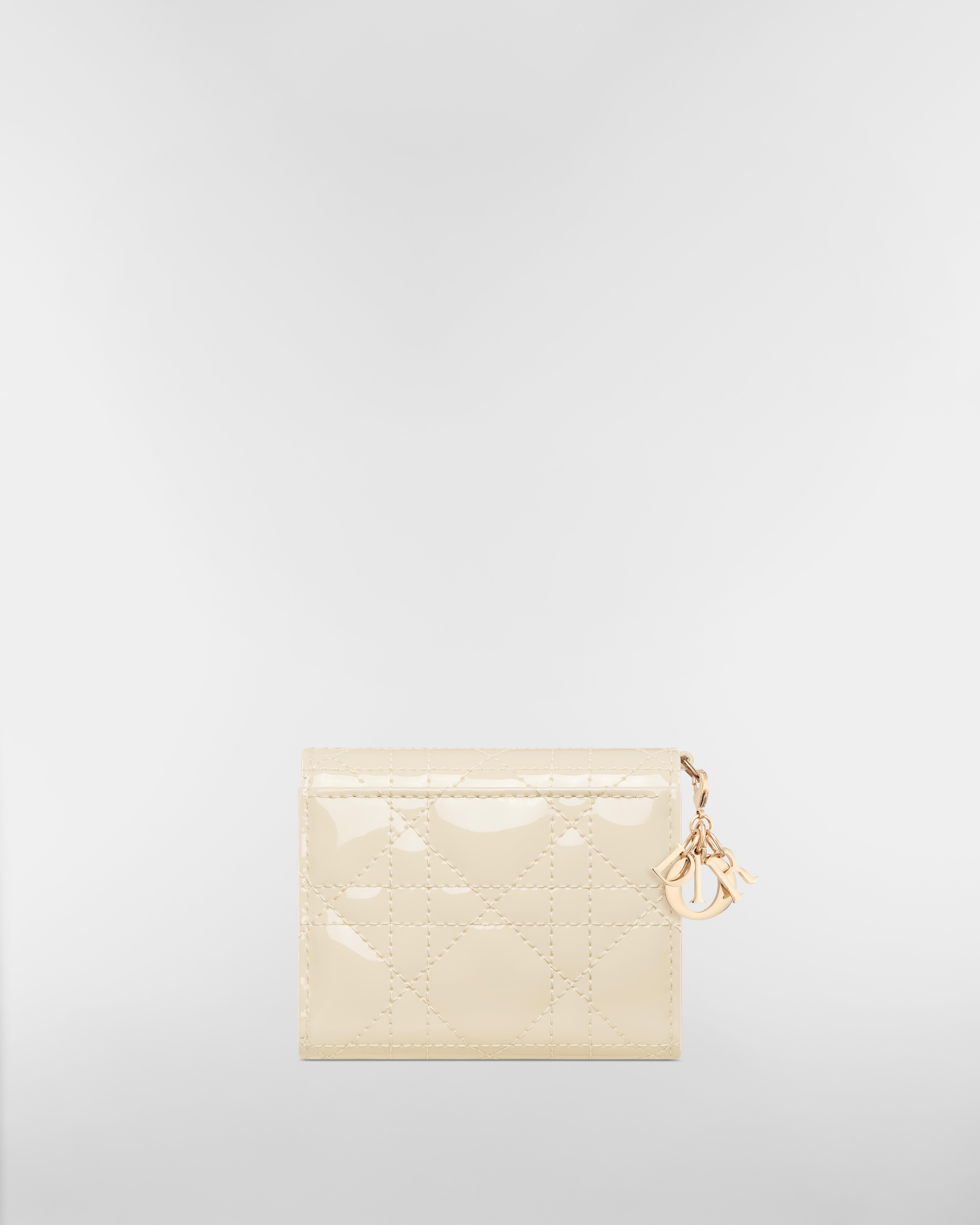 【日本限定】Lady Dior Lotus ウォレット カナージュ パテントカーフスキン E08