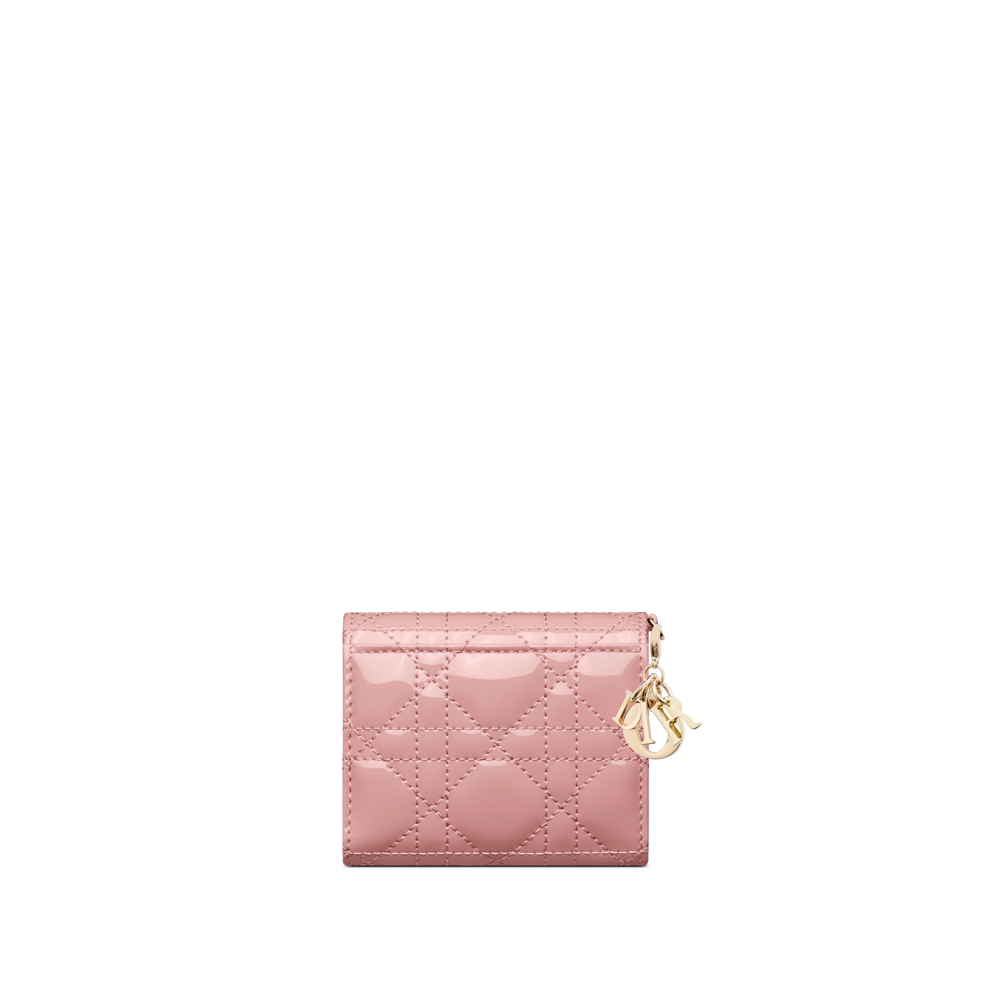 Lady Dior Lotus Wallet Antique Pink Patent Cannage Calfskin E08