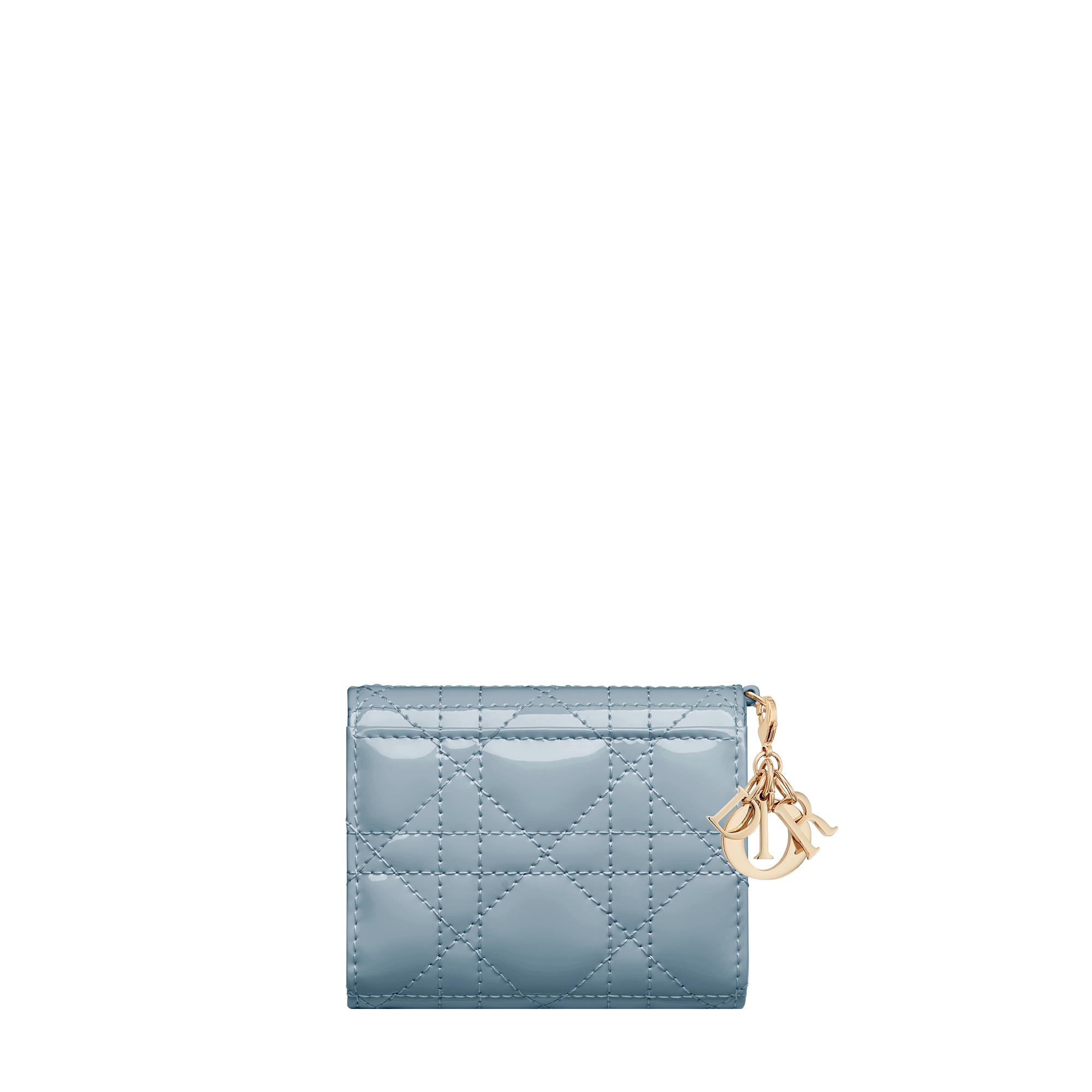 Lady Dior Lotus Wallet Cloud Blue Patent Cannage Calfskin E08