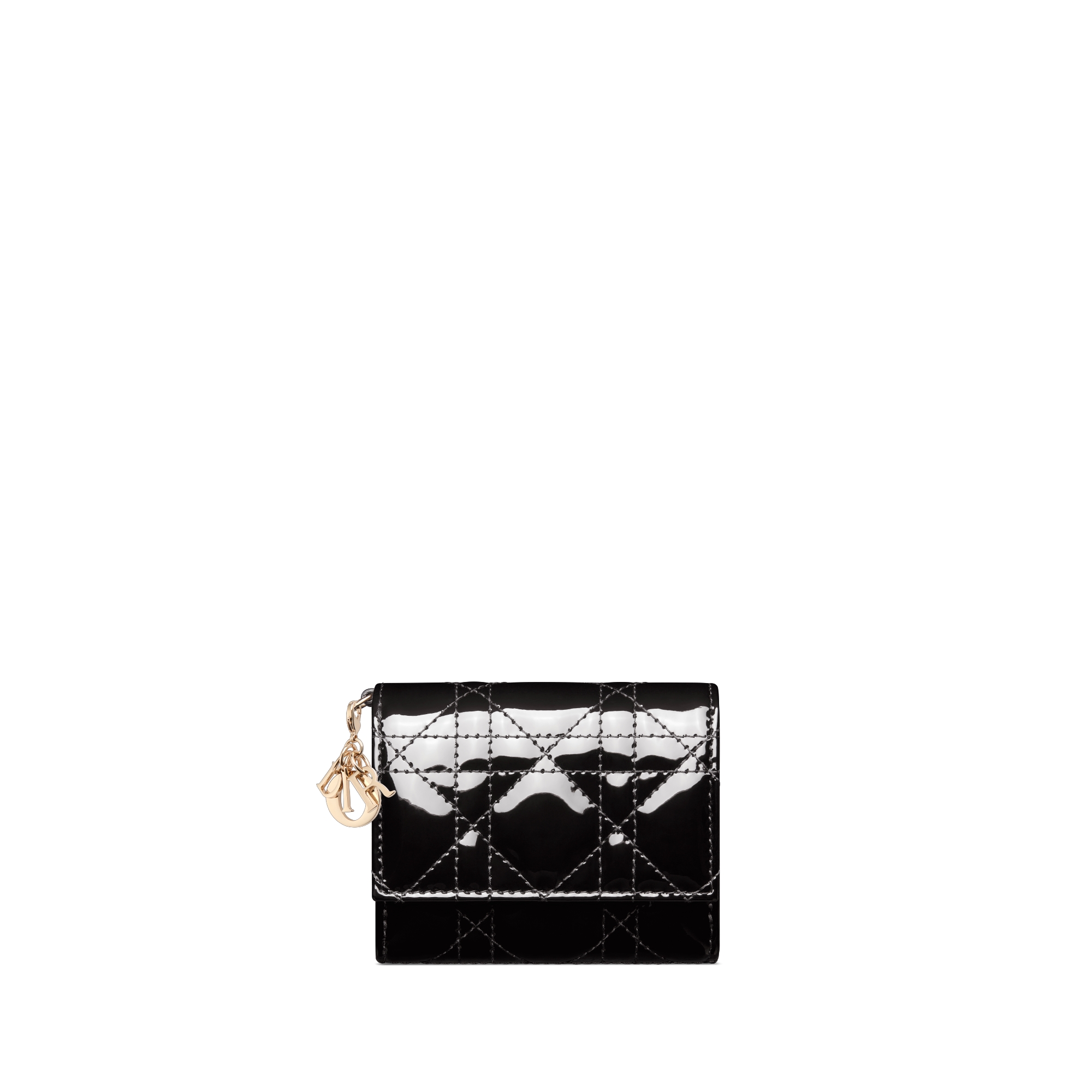 Lady Dior Lotus ウォレット カナージュ パテントカーフスキン