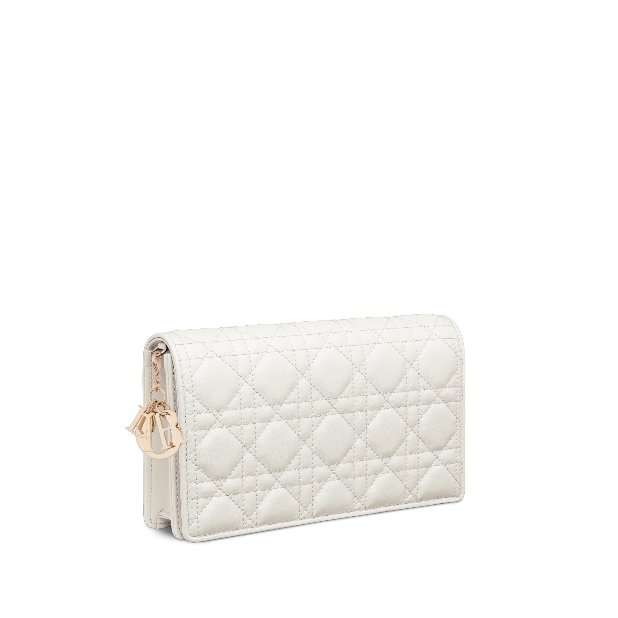 Lady Dior Pouch with Chain Latte Cannage Lambskin E03