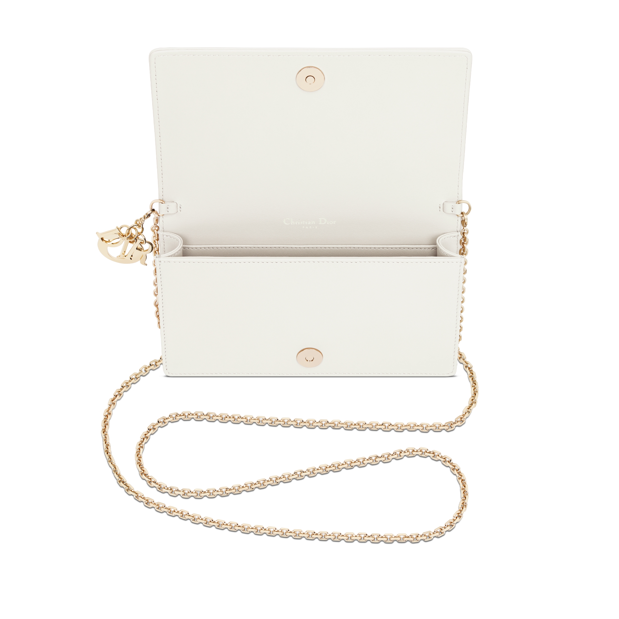 Lady Dior Pouch with Chain Latte Cannage Lambskin E06