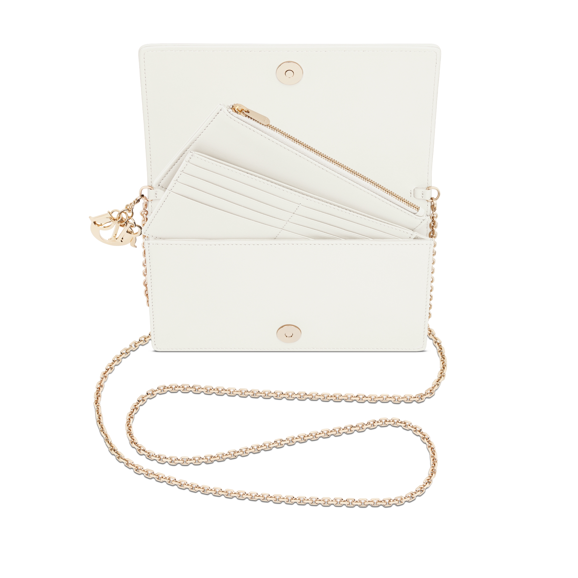 Lady Dior Pouch with Chain Latte Cannage Lambskin E11