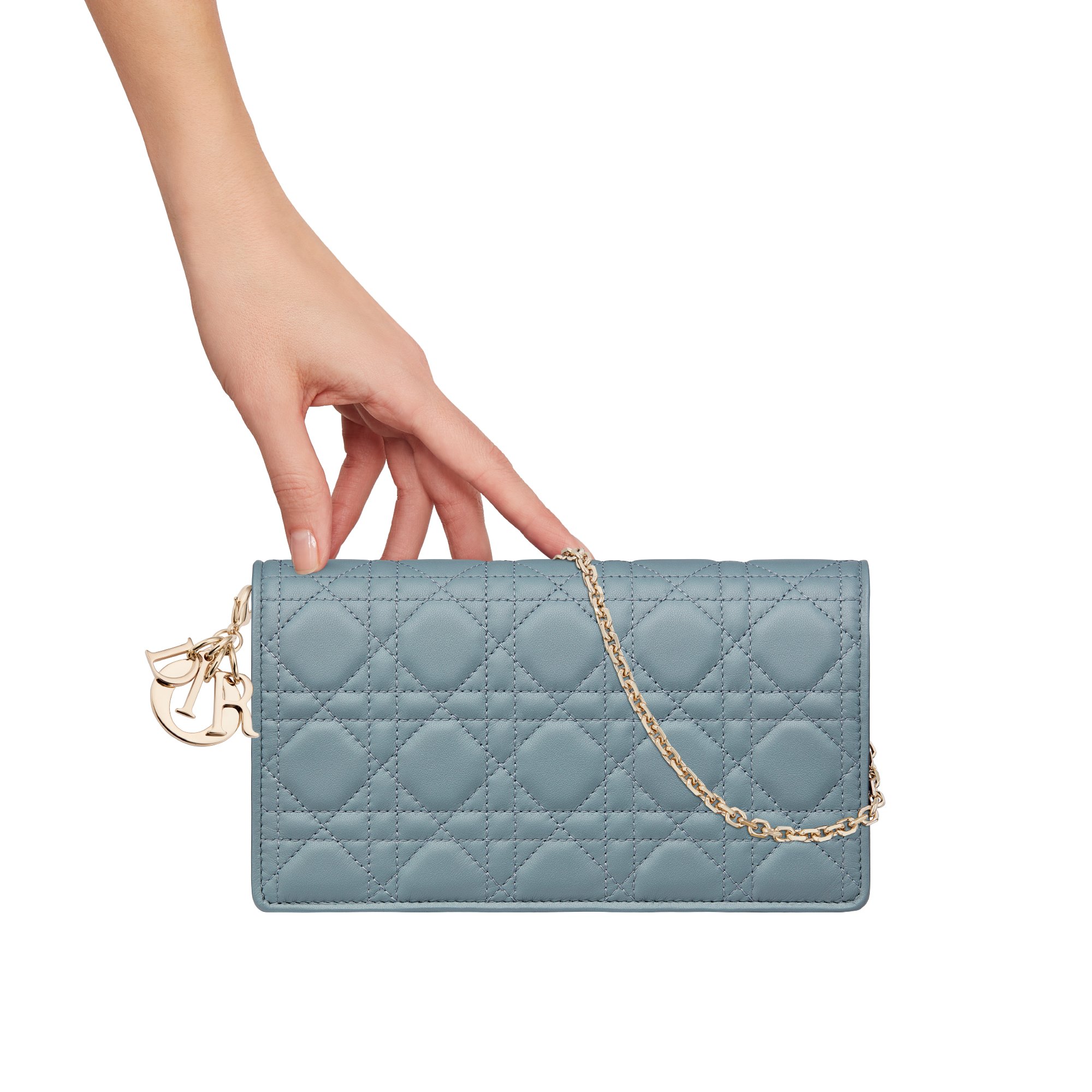 Lady Dior Pouch with Chain Detailed view
