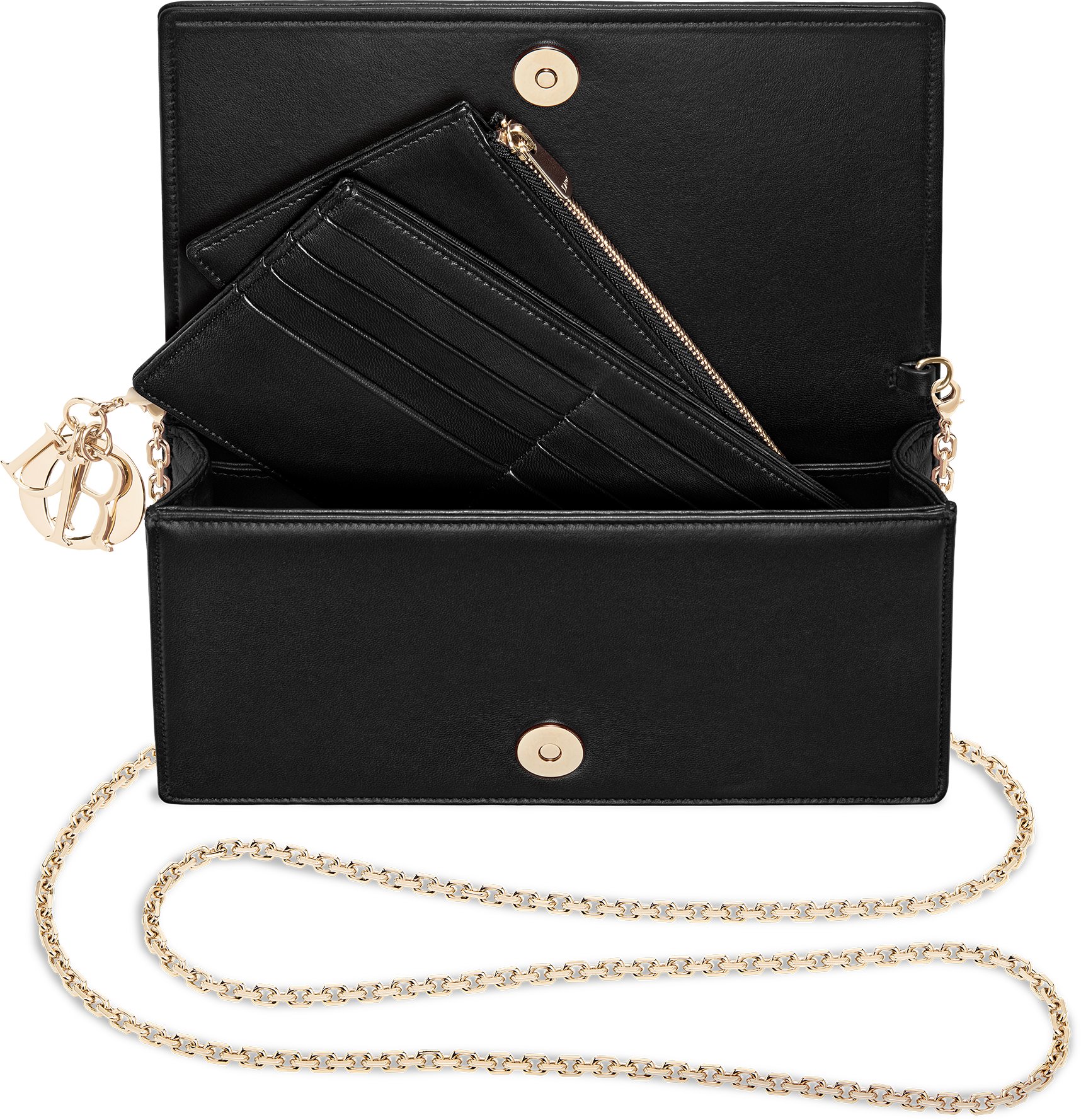 Lady dior lambskin clutch top