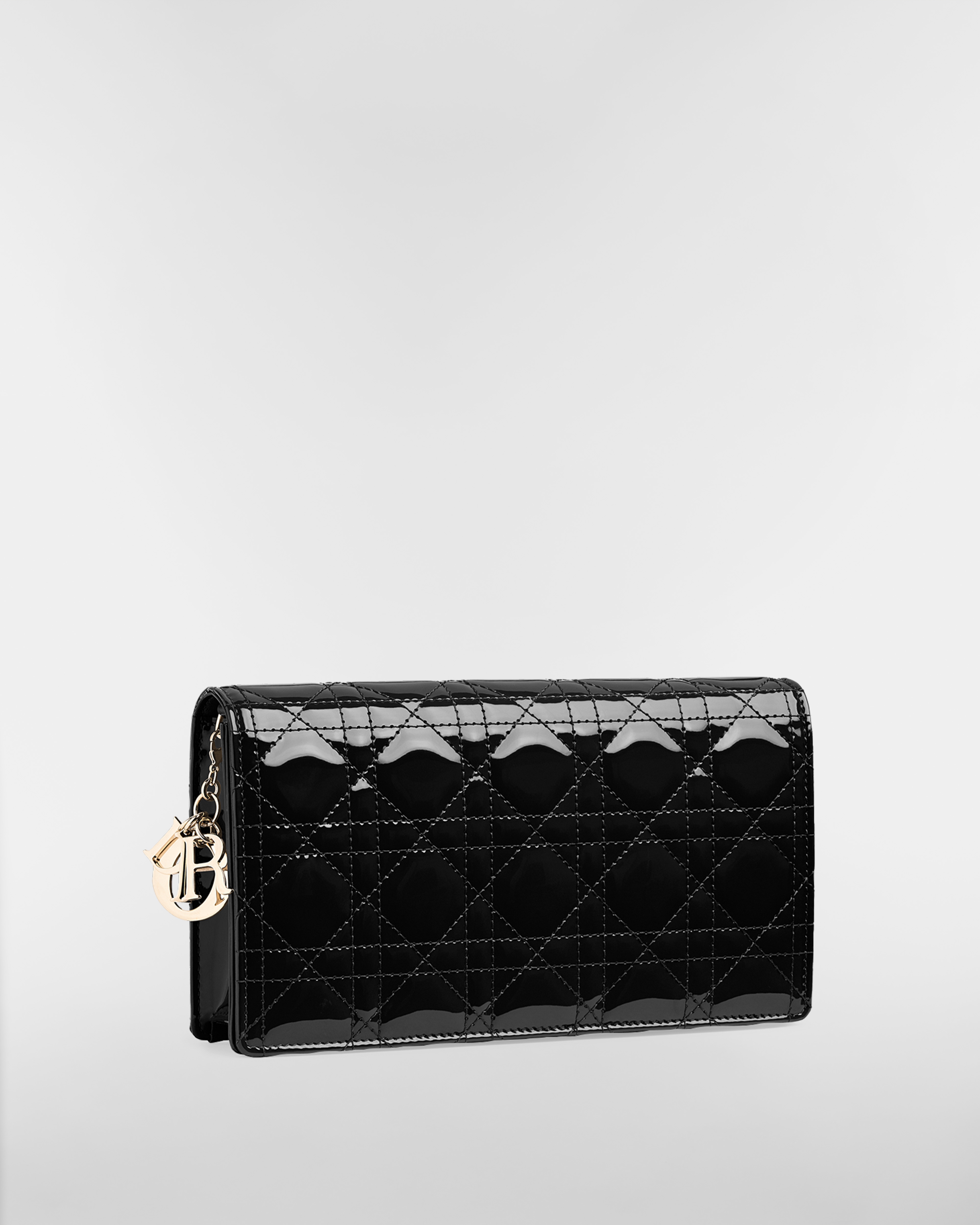 Lady Dior Pouch Black Patent Cannage Calfskin E03