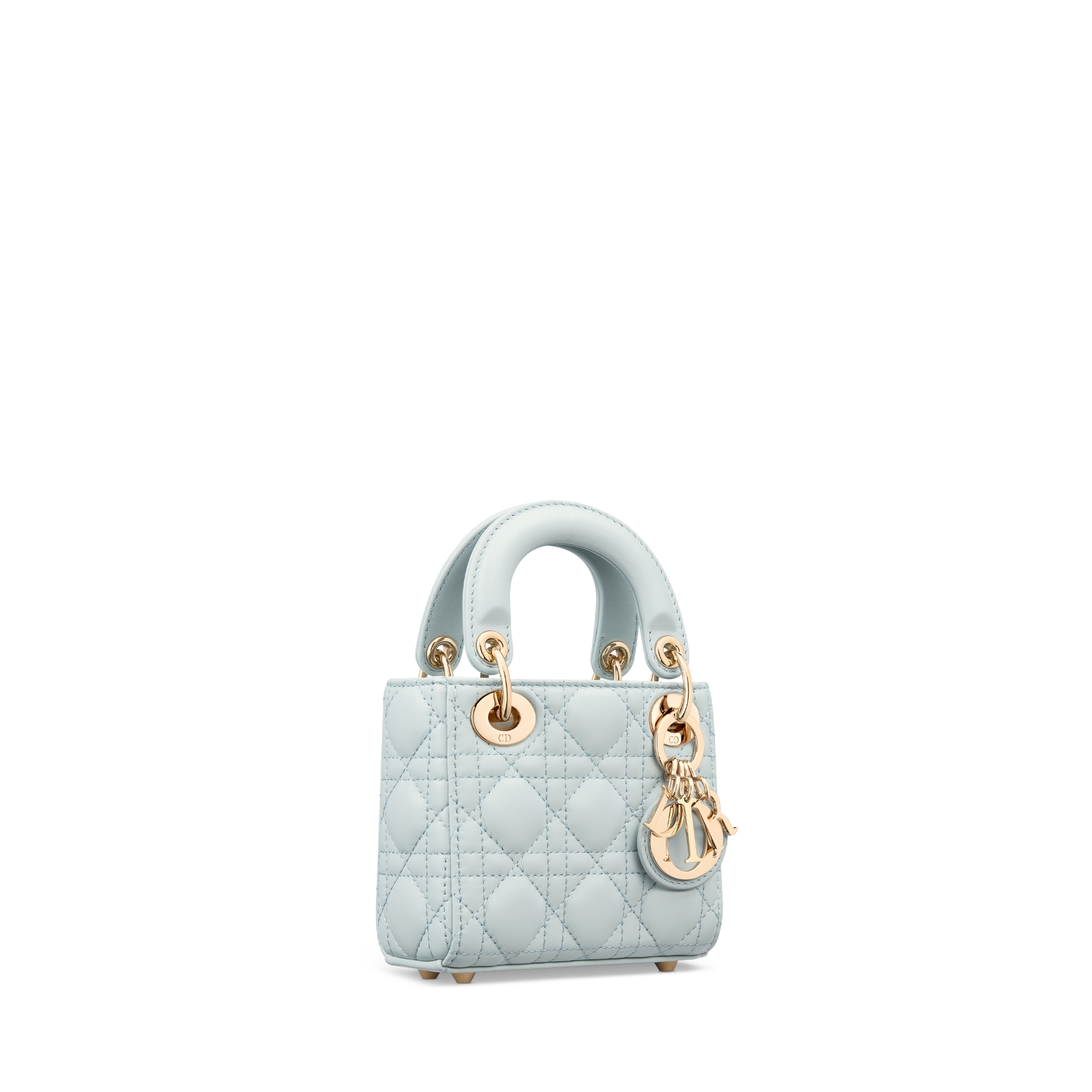 Lady Dior Micro Bag Placid Blue Cannage Lambskin E03
