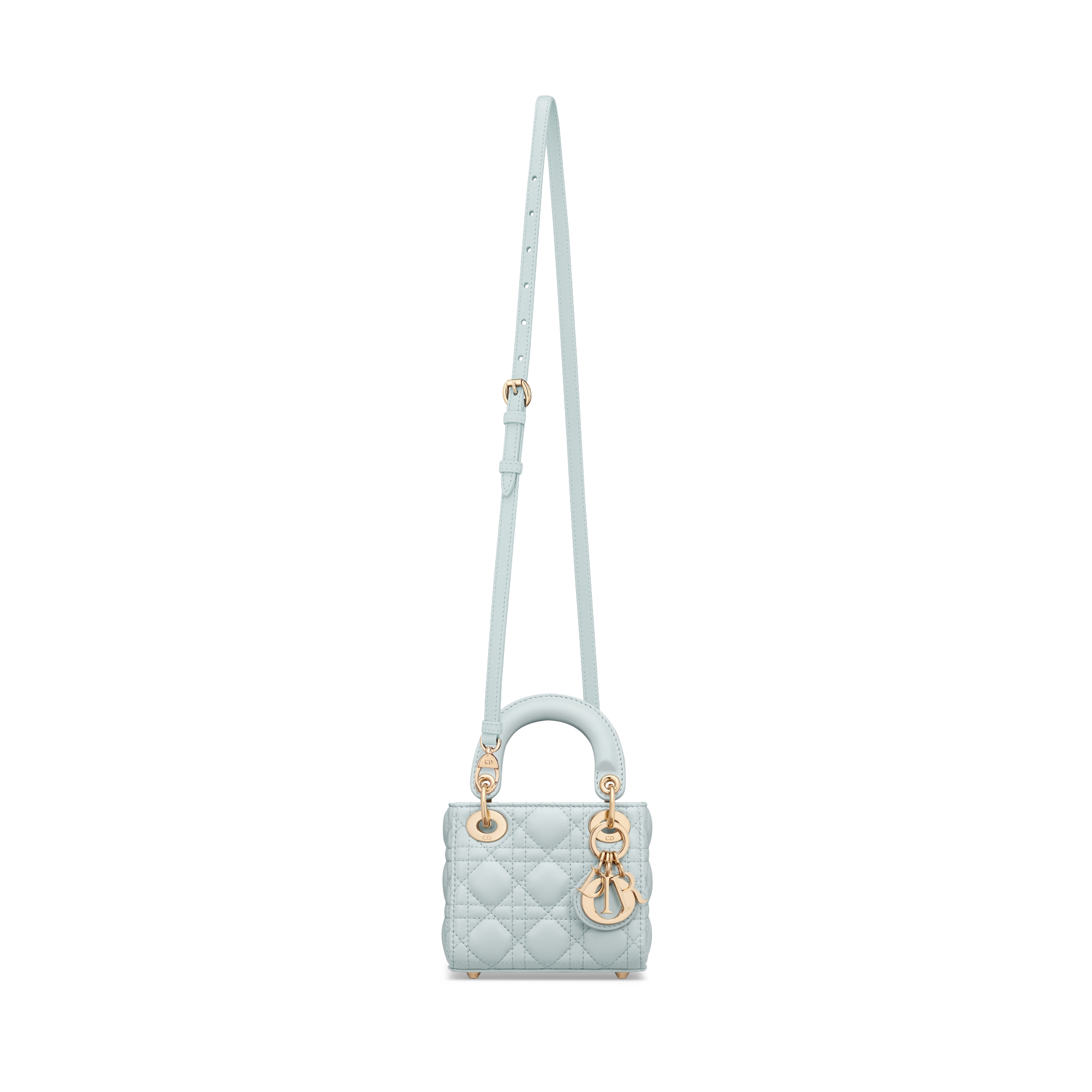 Lady Dior Micro Bag Placid Blue Cannage Lambskin E07
