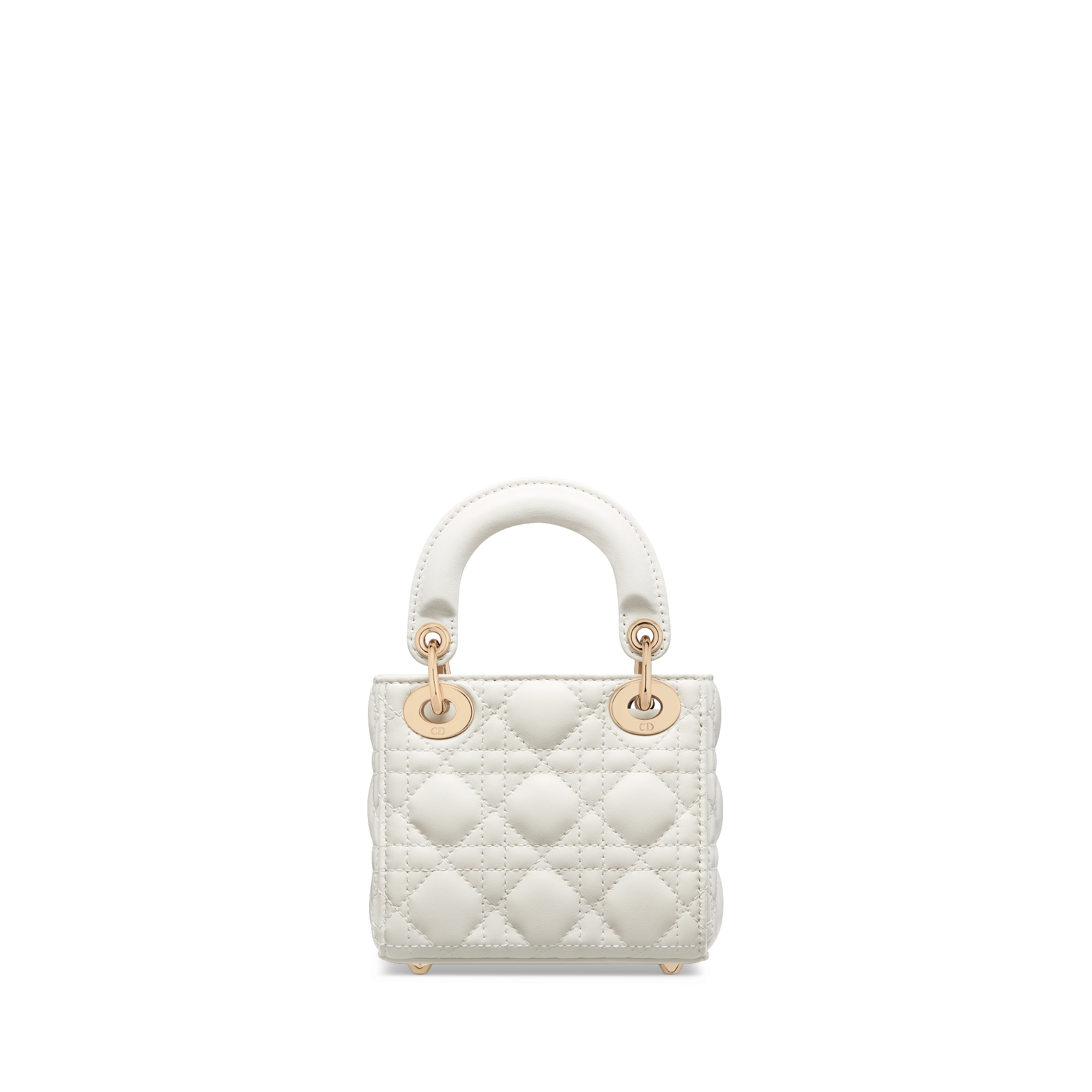Lady Dior Microtasche Cannage Lammleder in Latte E08