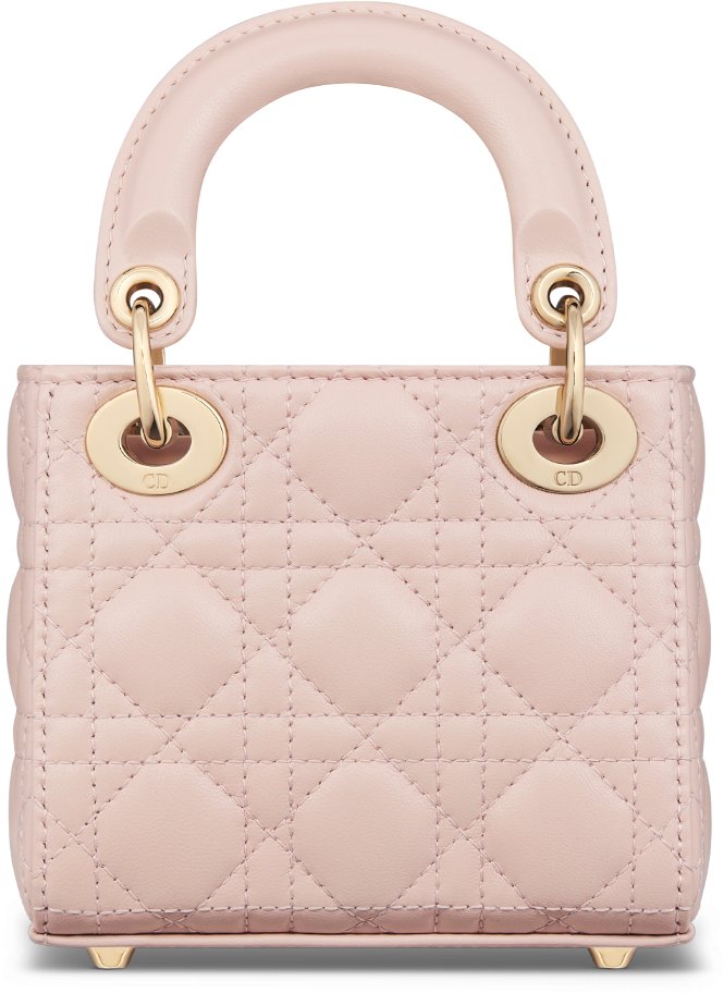 Lady Dior Micro Bag Powder Pink Cannage Lambskin DIOR