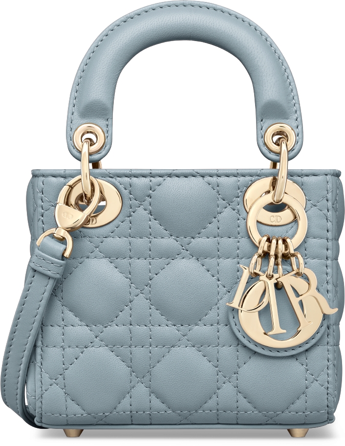 Lady dior mini blue on sale