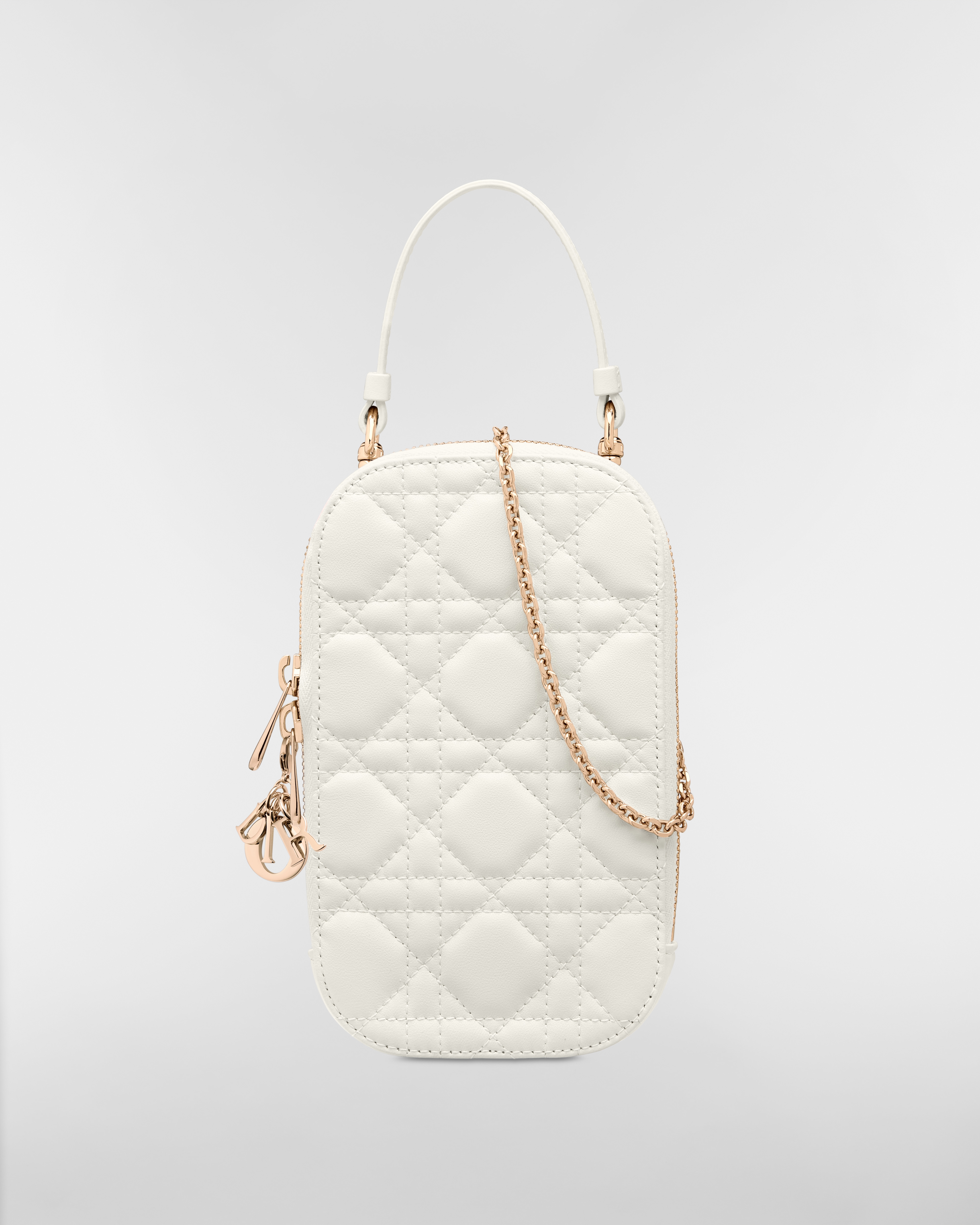 Lady Dior Call'in Dior Phone Holder Latte Cannage Lambskin E01