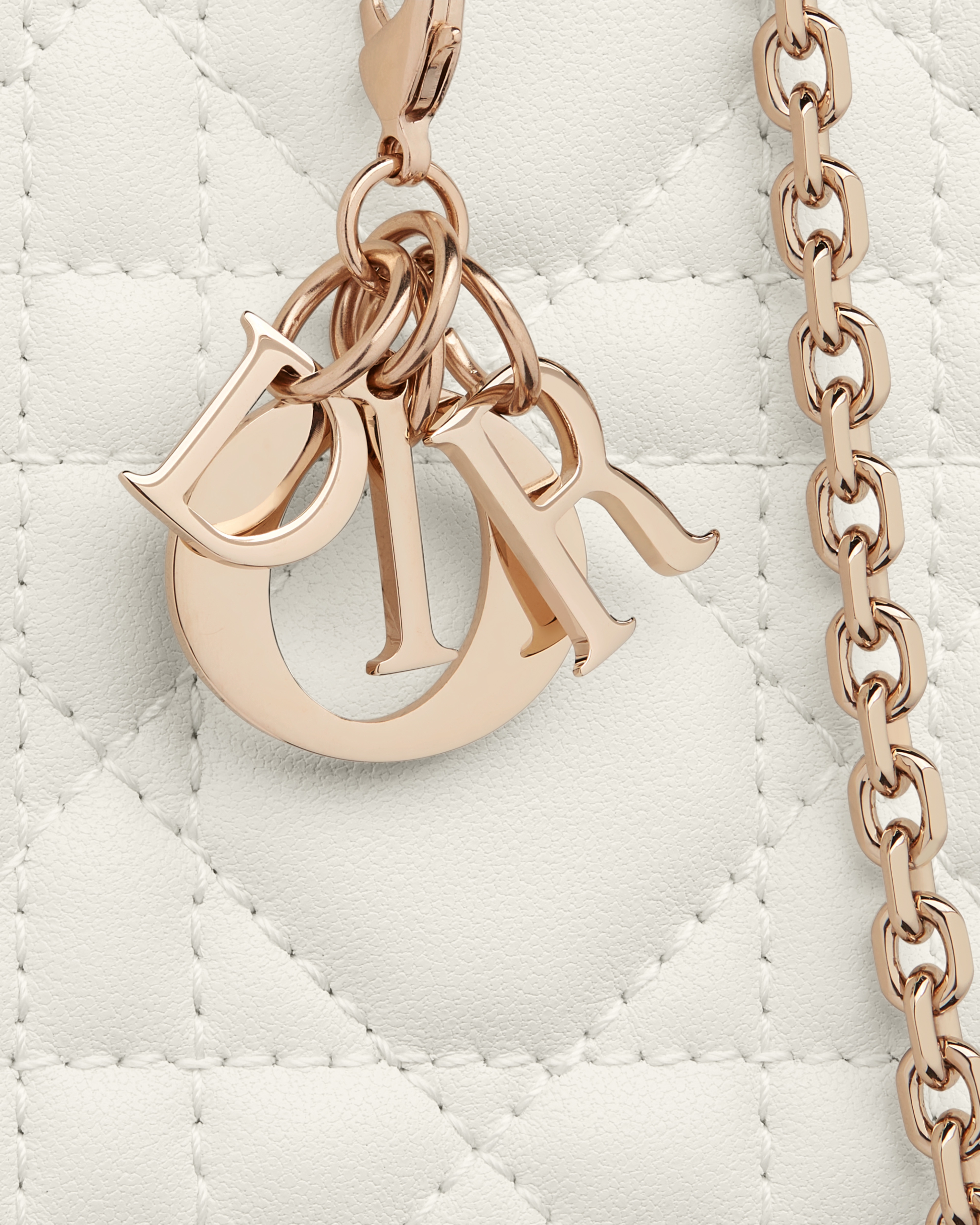 Lady Dior Call'in Dior Phone Holder Latte Cannage Lambskin E09