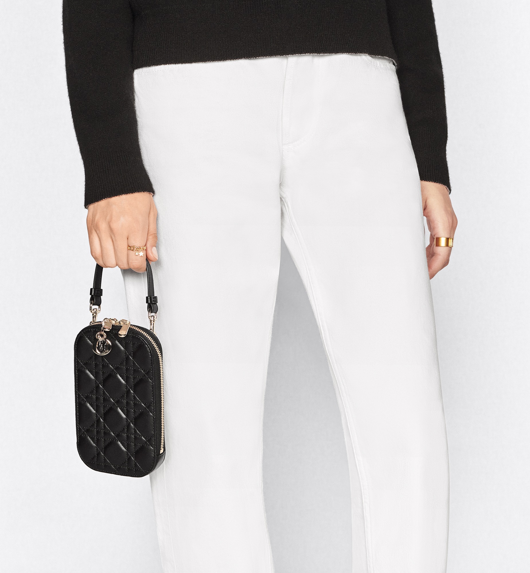 Lady Dior Call'in Dior 手機包 沙色 Cannage 籐格紋羊皮 E12