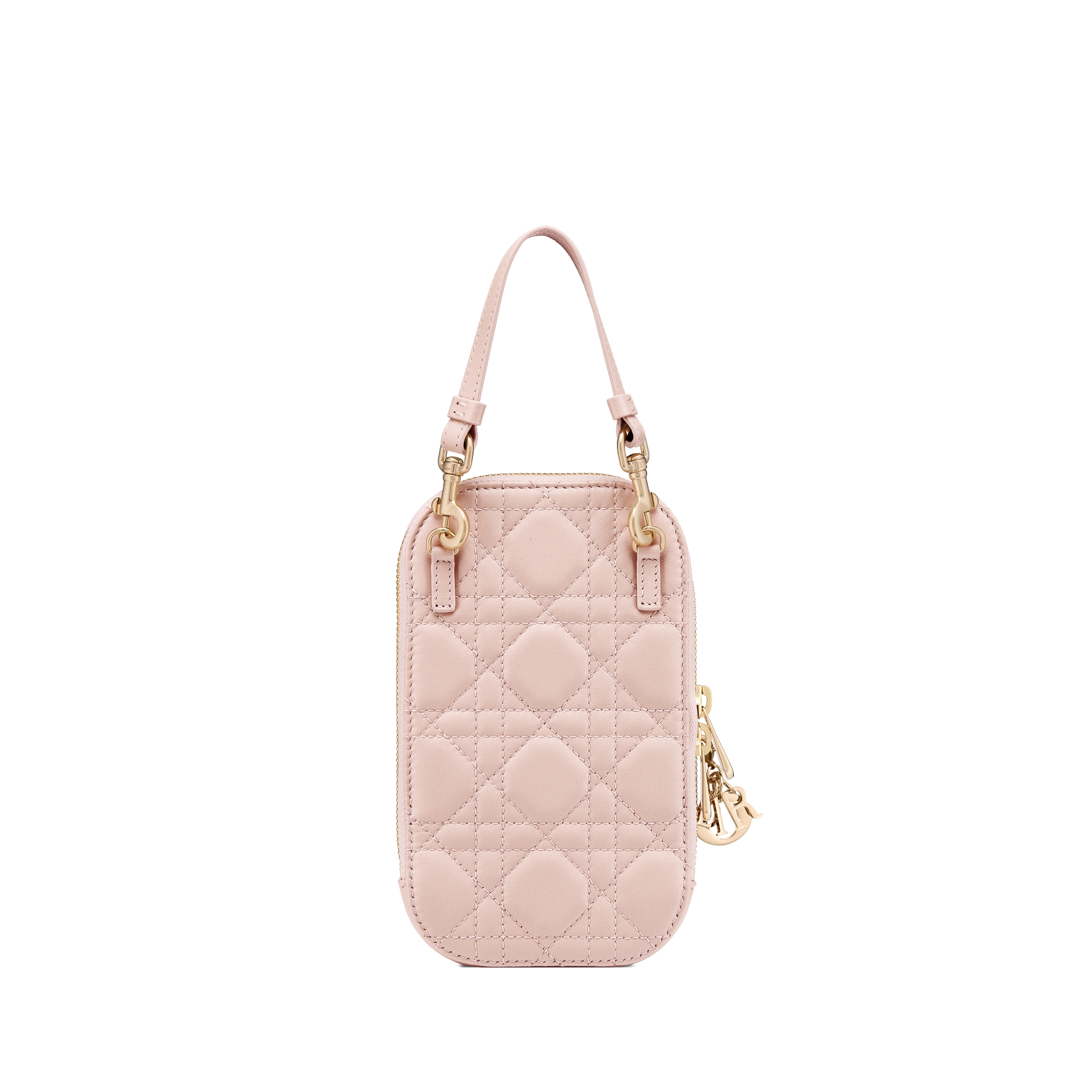 Lady Dior Call'in Dior 휴대폰 홀더 파우더 핑크 까나쥬 양가죽 E08