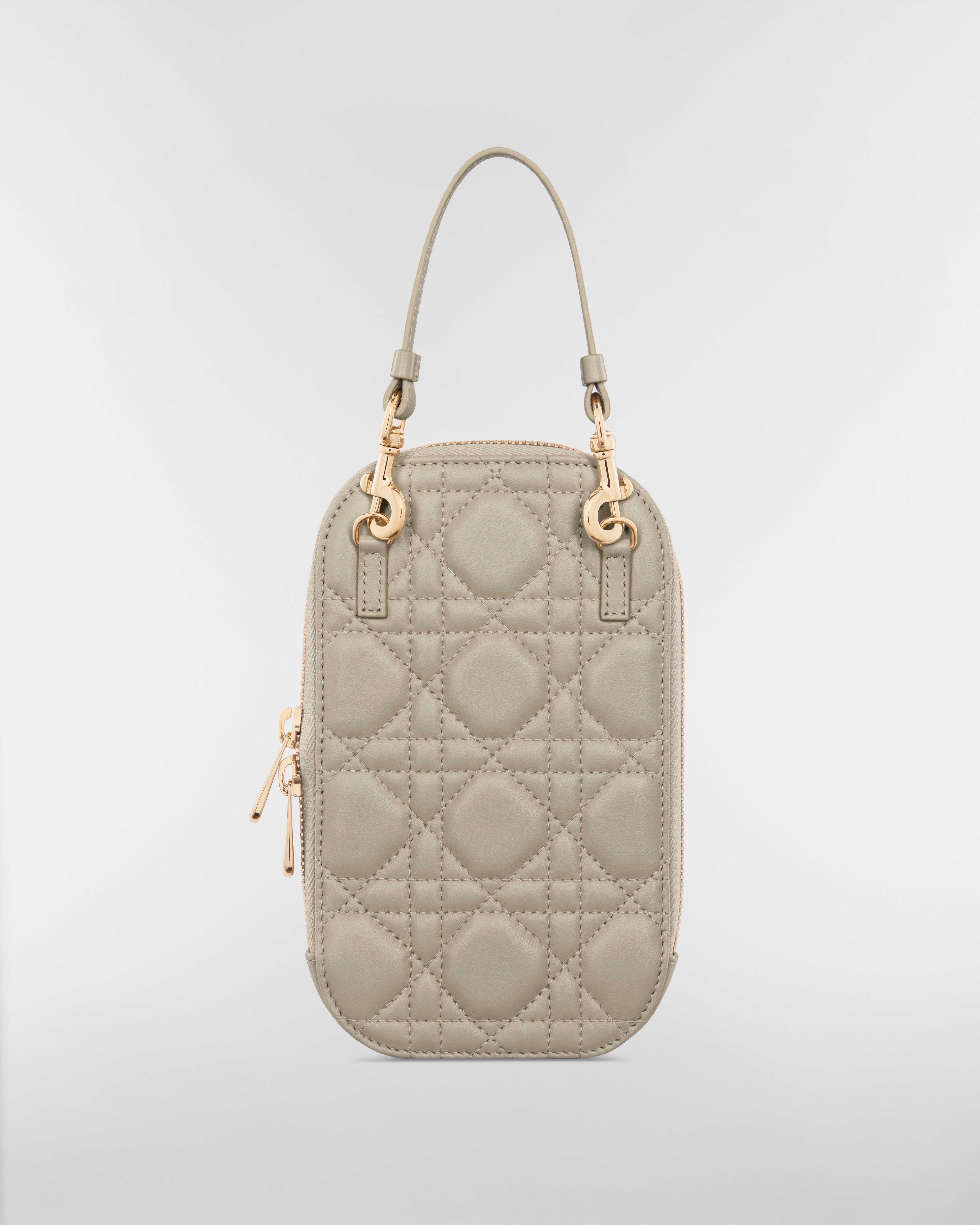 Lady Dior Call'in Dior Phone Holder Rope Beige Cannage Lambskin E08