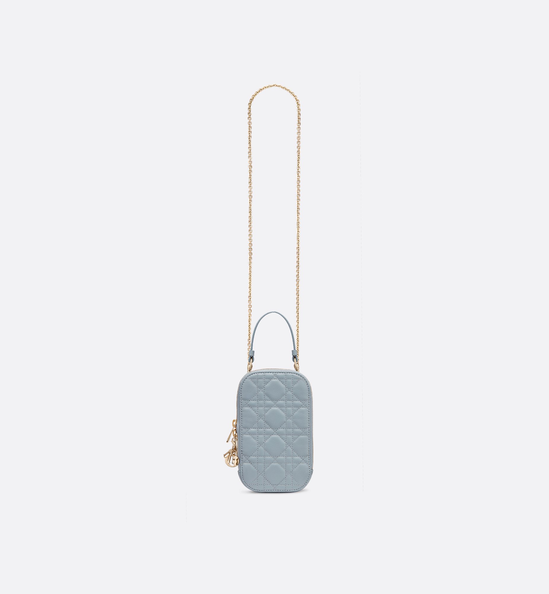 Lady Dior Call'in Dior Phone Holder Cloud Blue Cannage Lady Dior Call'in Dior Phone Holder Cloud Blue Cannage