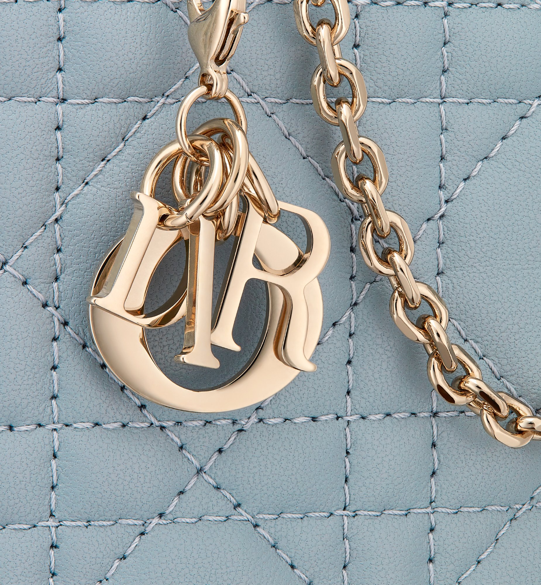 Lady Dior Call'in Dior Phone Holder Cloud Blue Cannage Lady Dior Call'in Dior Phone Holder Cloud Blue Cannage