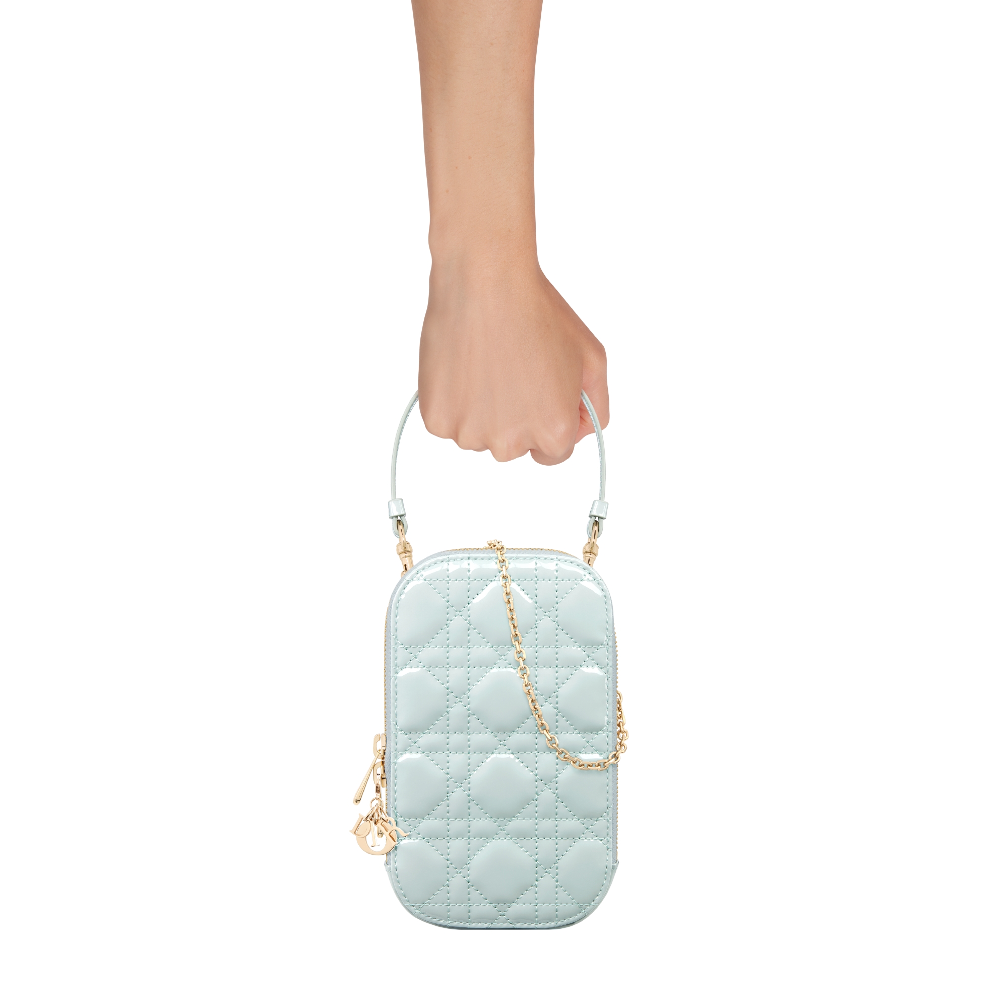 【日本限定】Lady Dior Call'in Dior フォンホルダー カナージュ パテントカーフスキン E11