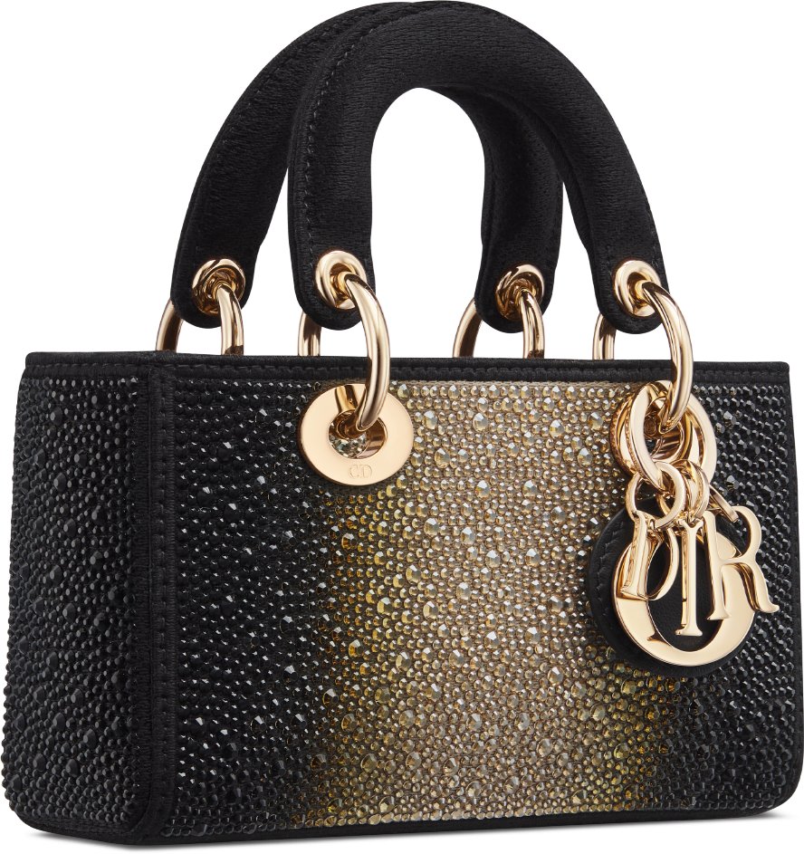 Dior Or Lady D-Joy Micro Bag Three quarter closed view