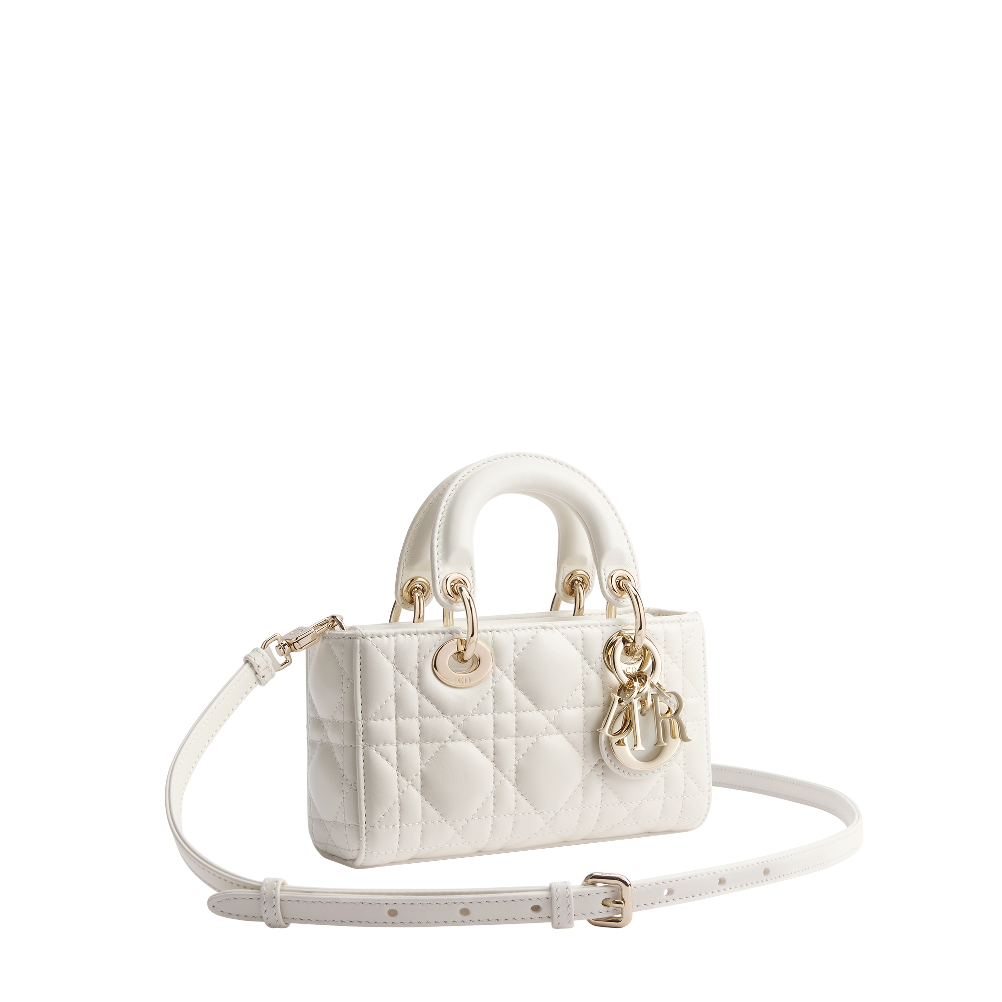 Lady D-Joy Micro Bag Latte Cannage Lambskin E03