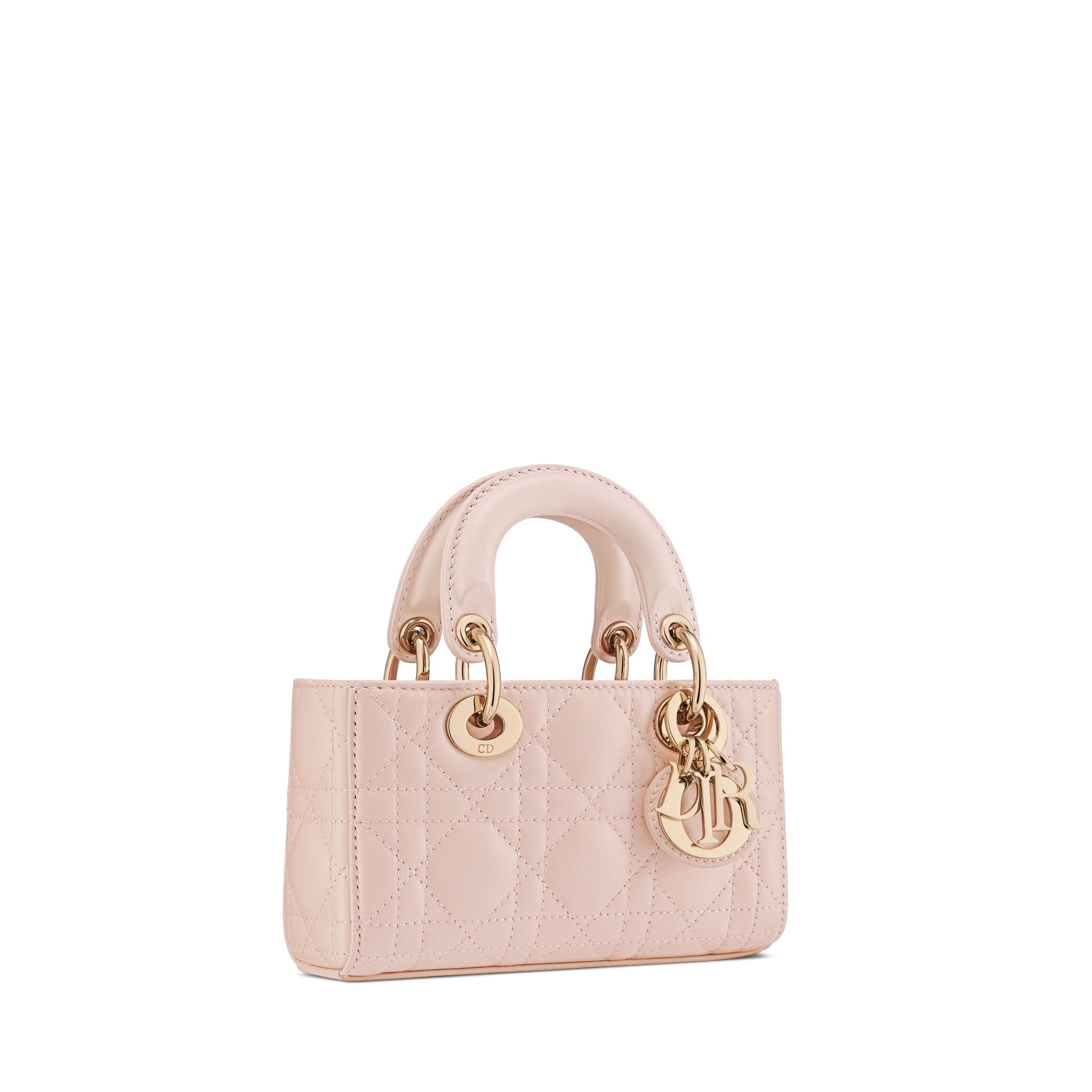 Lady D-Joy Micro Bag Powder Pink Cannage Lambskin E03