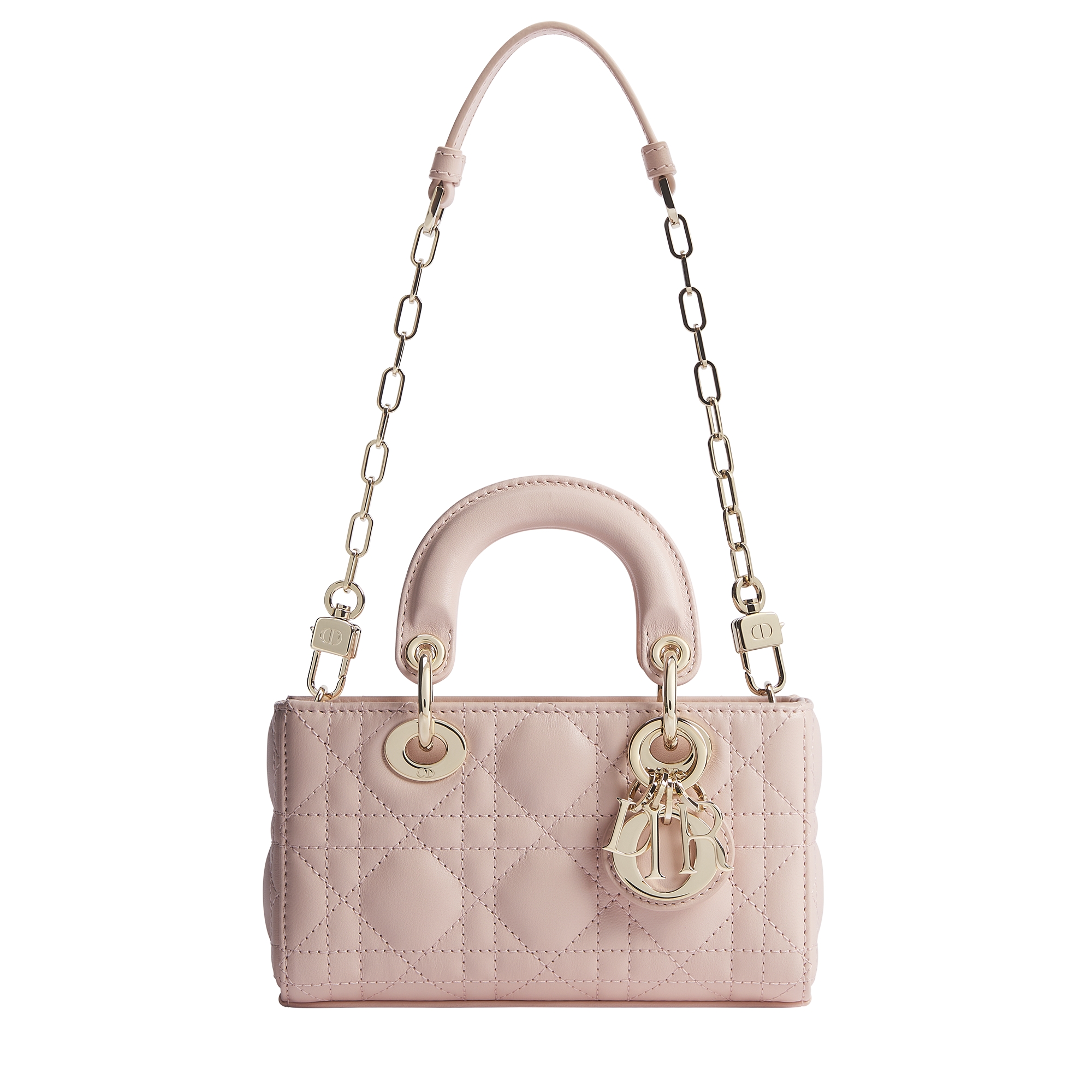 Lady D-Joy Micro Bag Powder Pink Cannage Lambskin E07