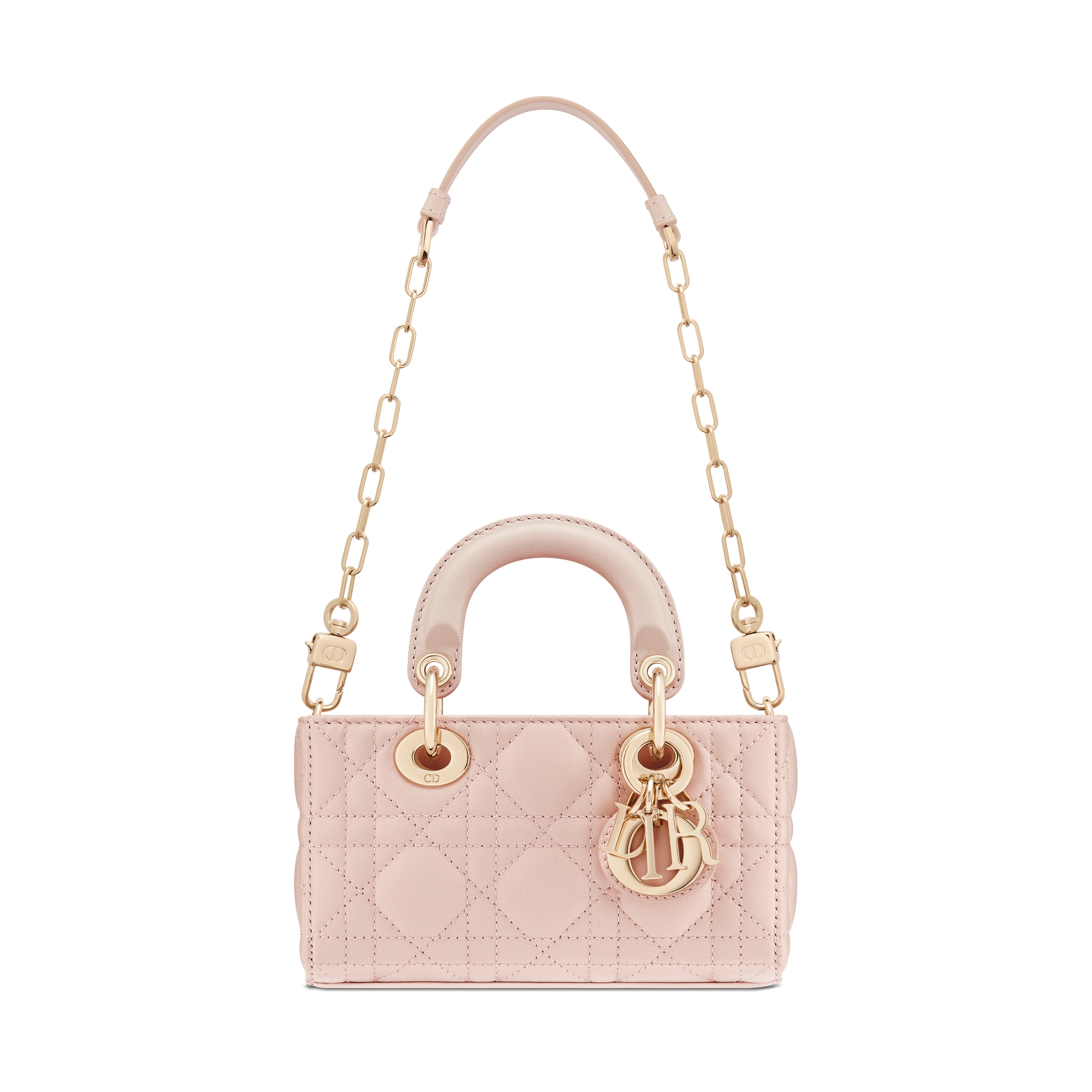 Lady D-Joy Micro Bag Powder Pink Cannage Lambskin E10