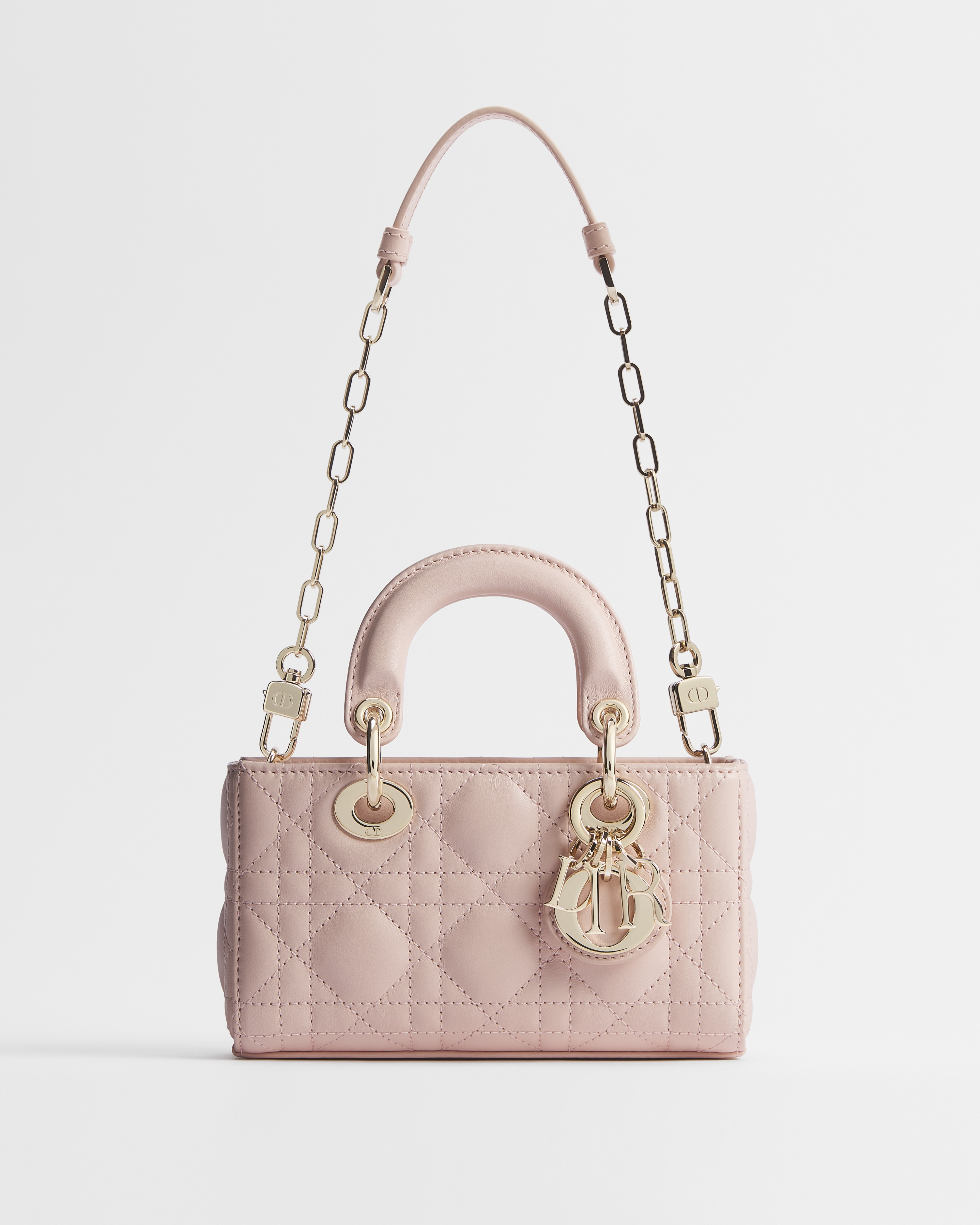 Lady D-Joy Micro Bag Powder Pink Cannage Lambskin E07