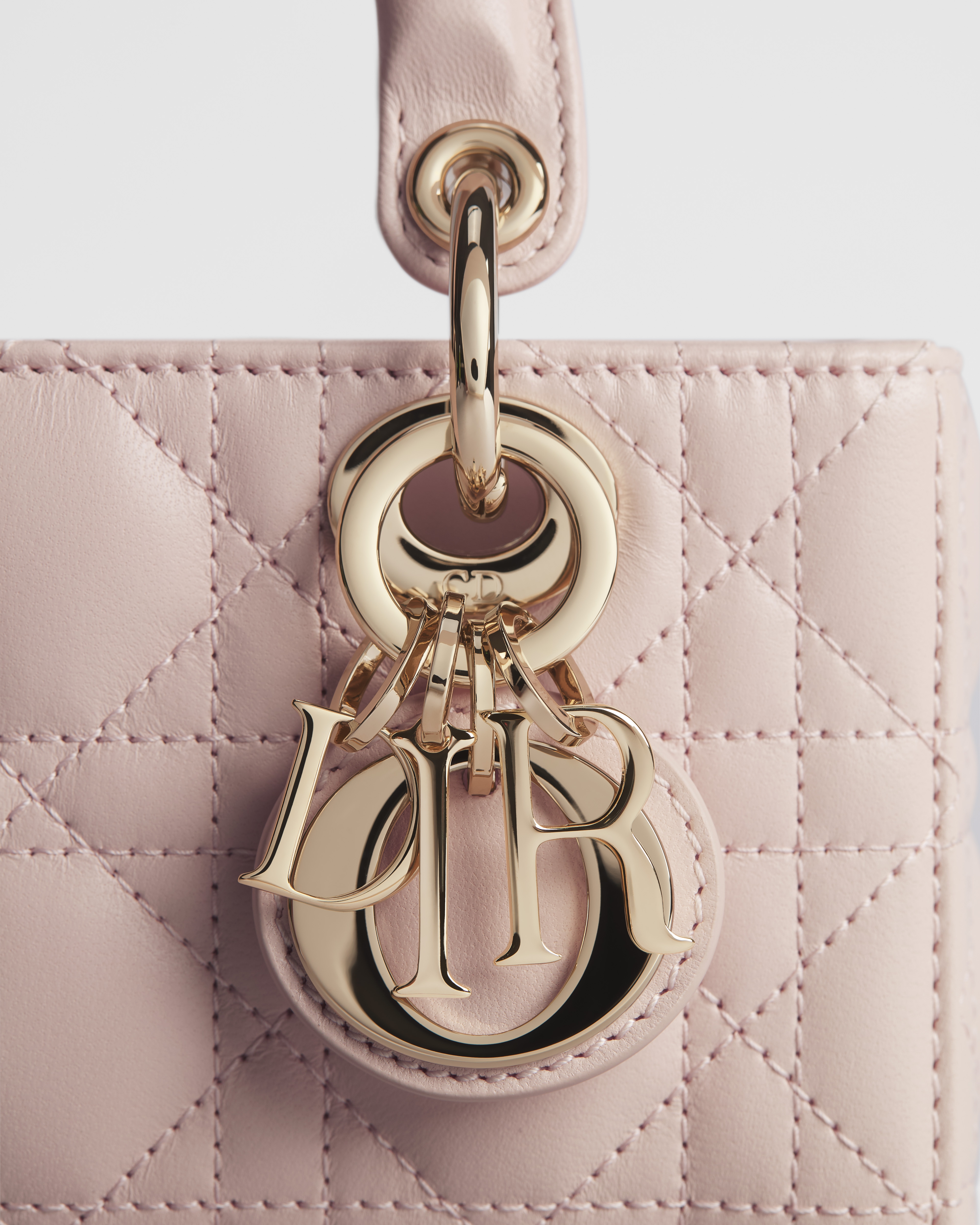 Lady D-Joy Micro Bag Powder Pink Cannage Lambskin E09